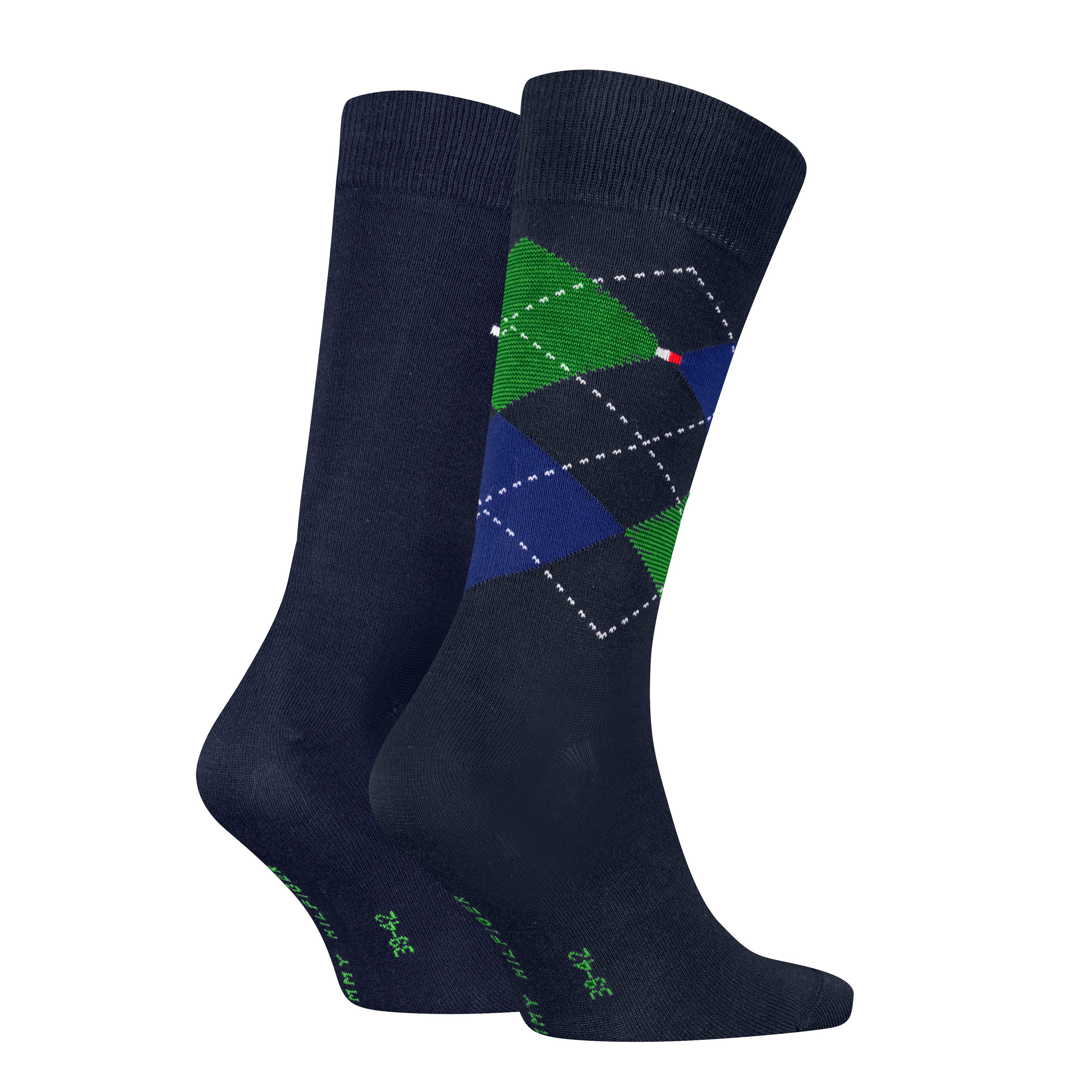Tommy Hilfiger Sokken TH MEN SOCK CHECK 2P met klassiek argyle-ontwerp (2 paar)