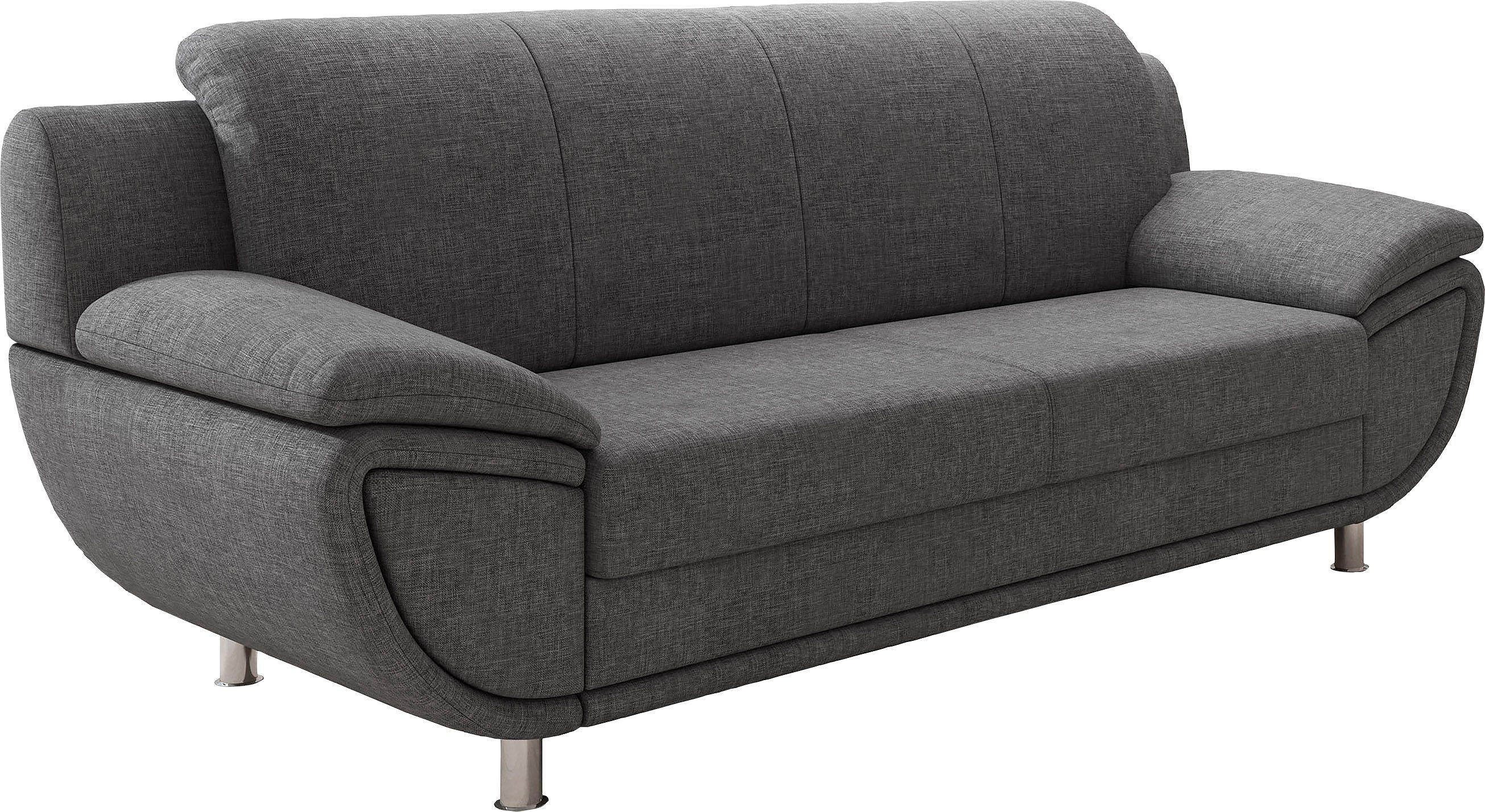 TRENDMANUFAKTUR 3-zitsbank Rondo II tijdloos en comfortabel, naar keuze met comfortabele binnenvering, met extra brede armleuningen
