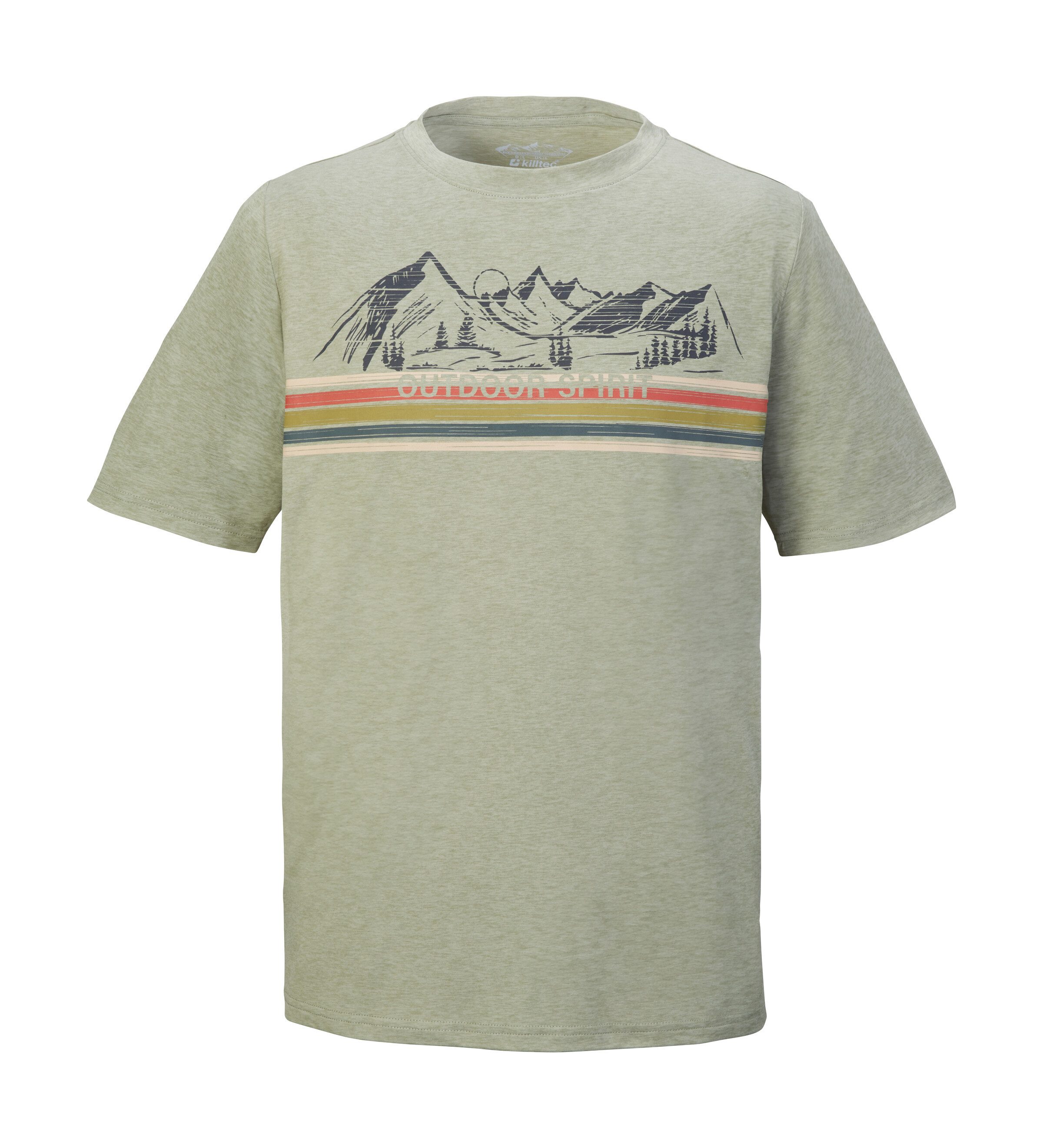 Killtec T-shirt KOS 64 MN TSHRT Licht, sneldrogend materiaal, adventure-print.
