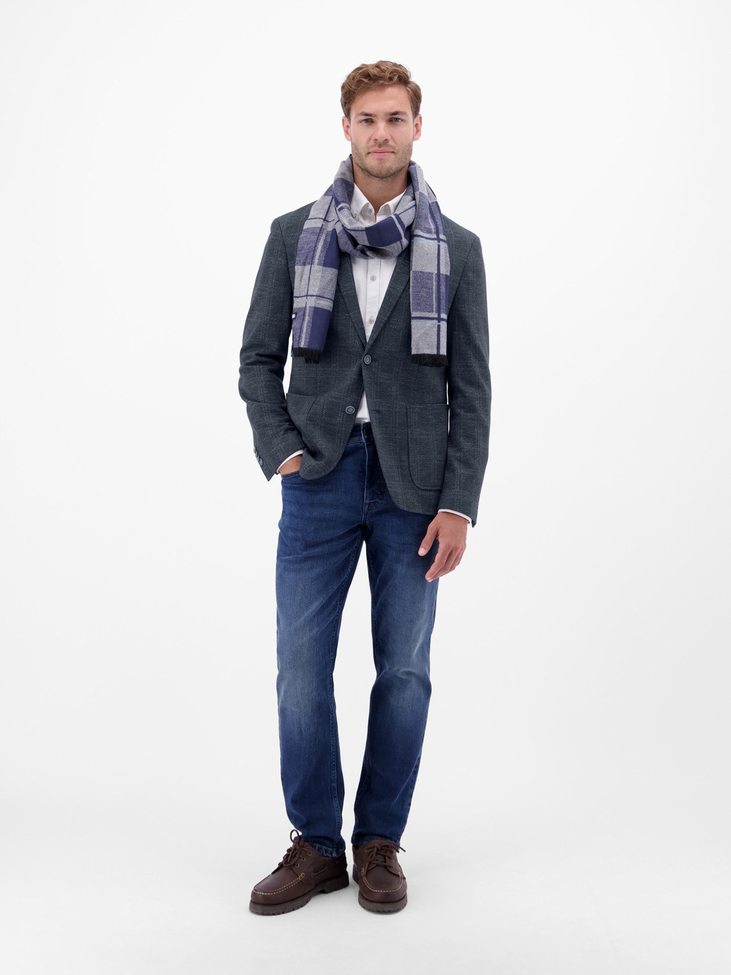 Lerros Jerseycolbert LERROS Heren jersey blazer, geruit