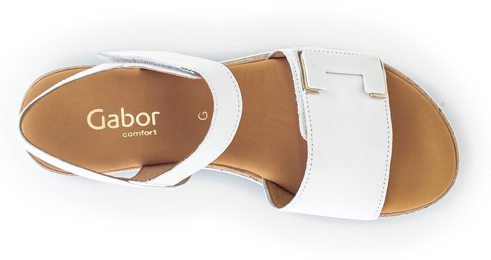 Gabor Sandaaltjes Genua sleehak, zomerschoen, sandalen met klittenbandsluitingen, breedte g