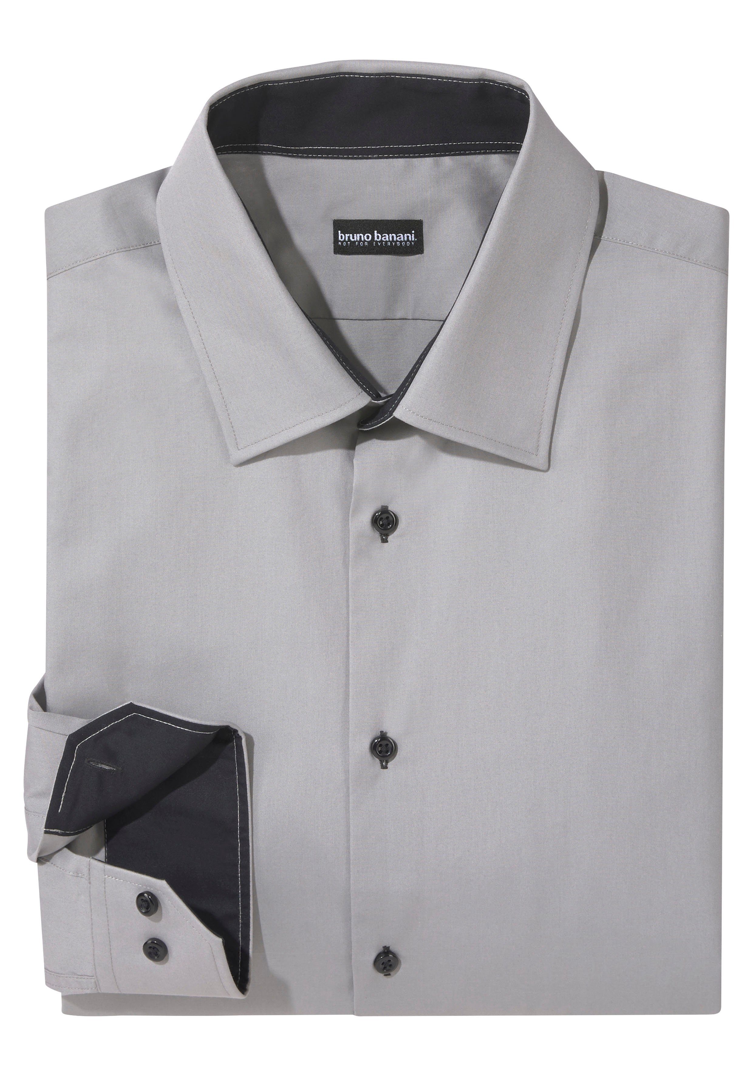 Bruno Banani Overhemd met lange mouwen Contrastbeleg