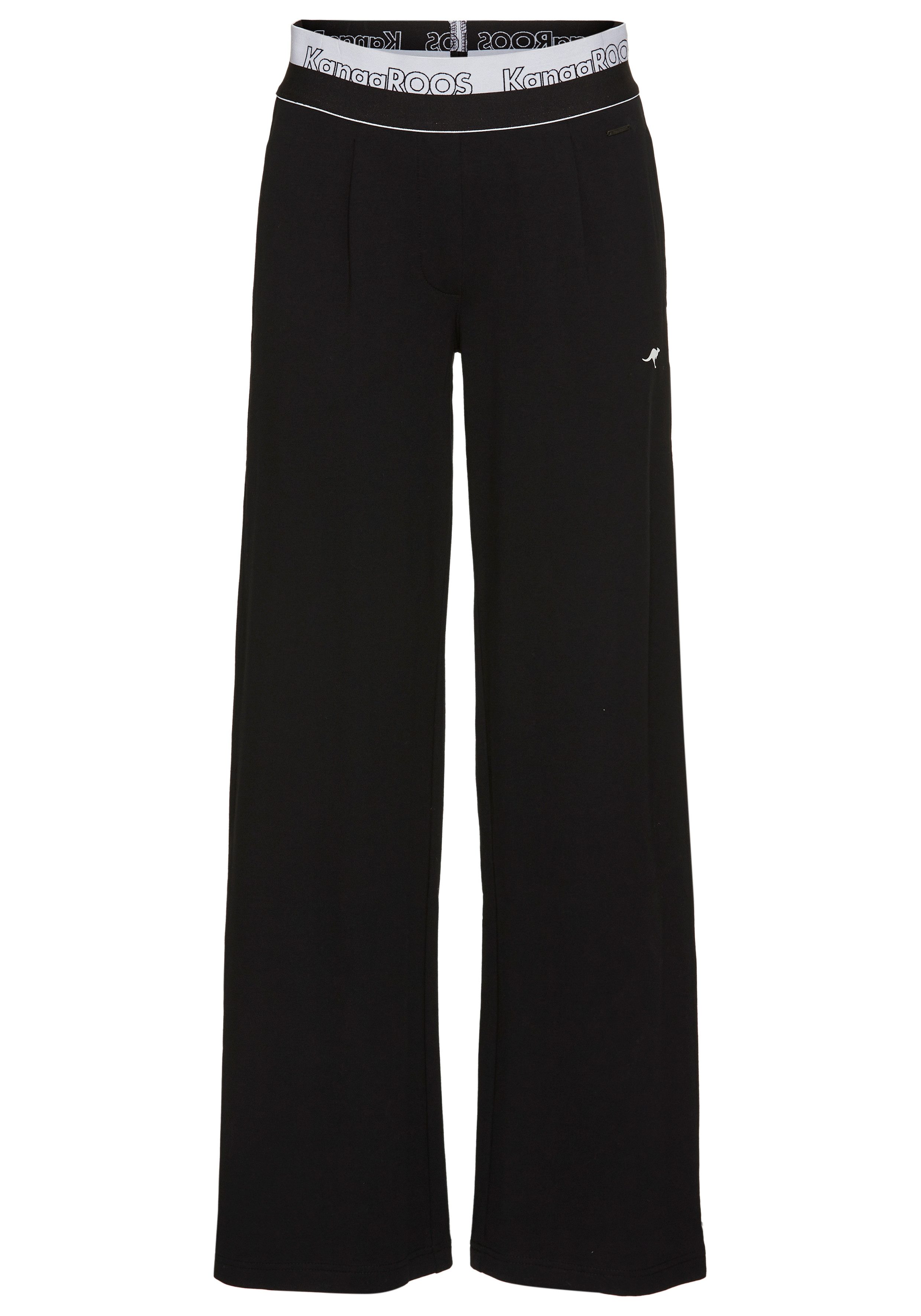 KangaROOS Jerseybroek Wide-leg met logo-taile
