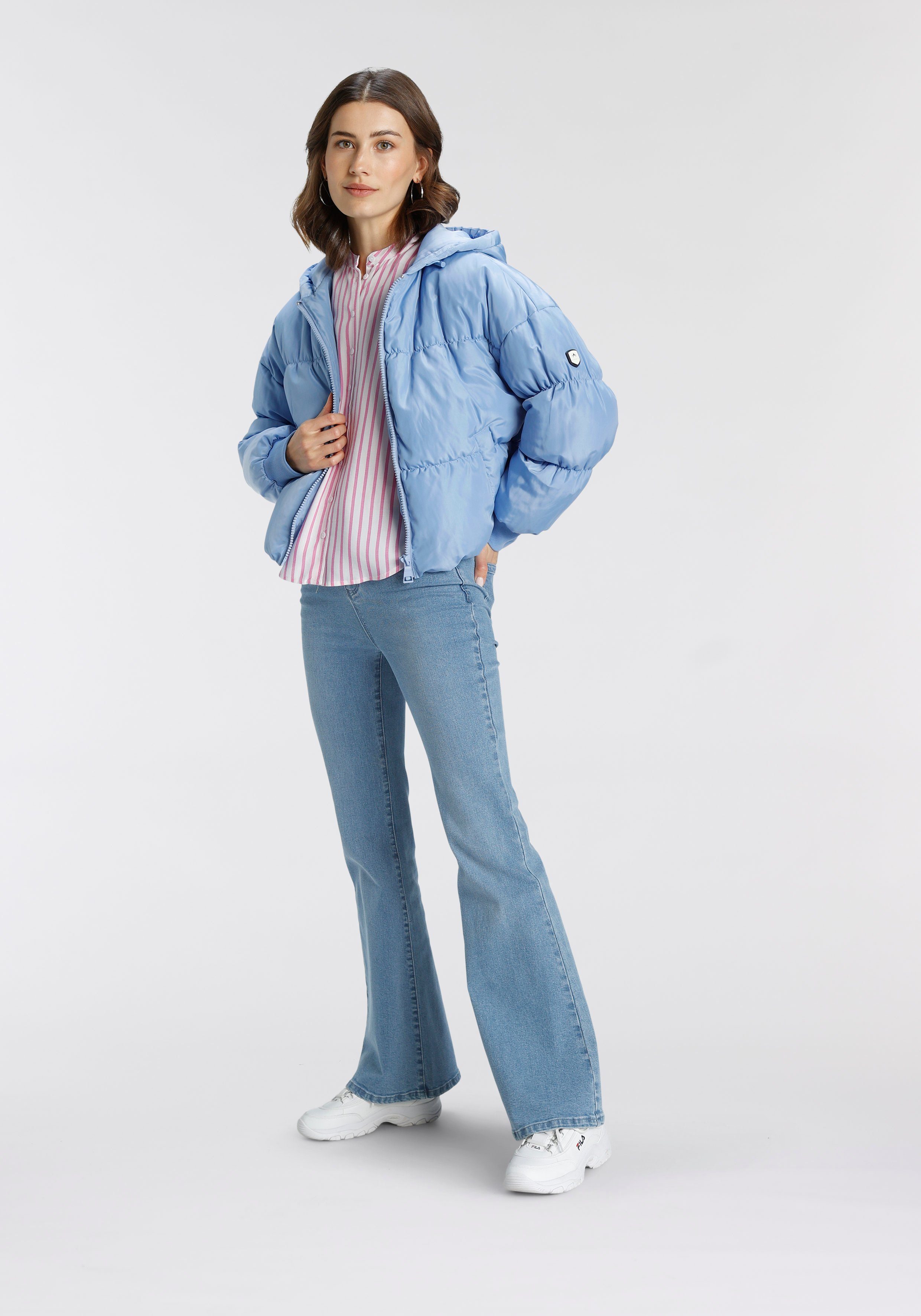 AJC High-waist jeans in flared vorm in 5-pocket-stijl