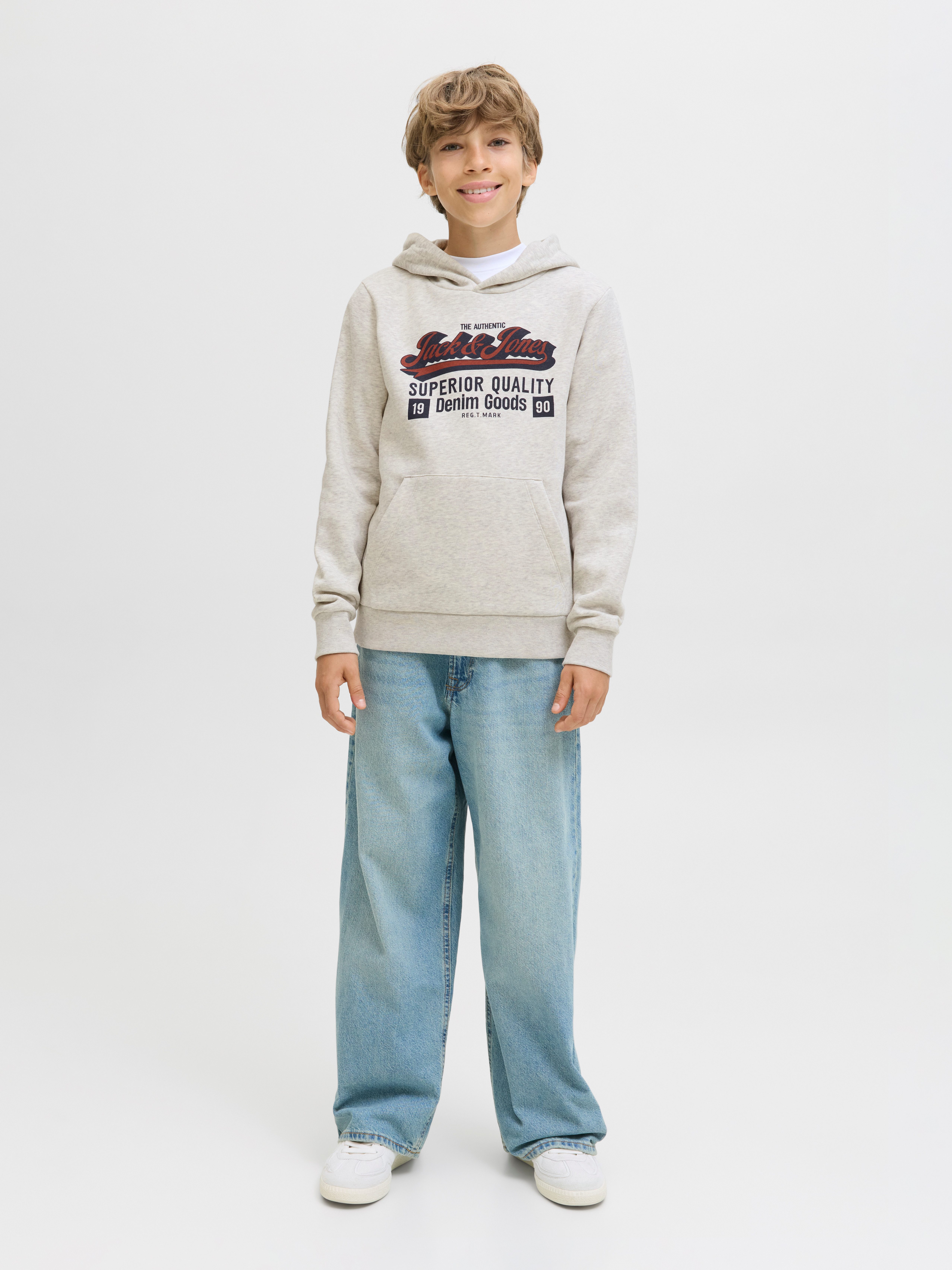 Jack & Jones Junior Hoodie JJELOGO SWEAT HOOD 2 COL AW25 NOOS JNR