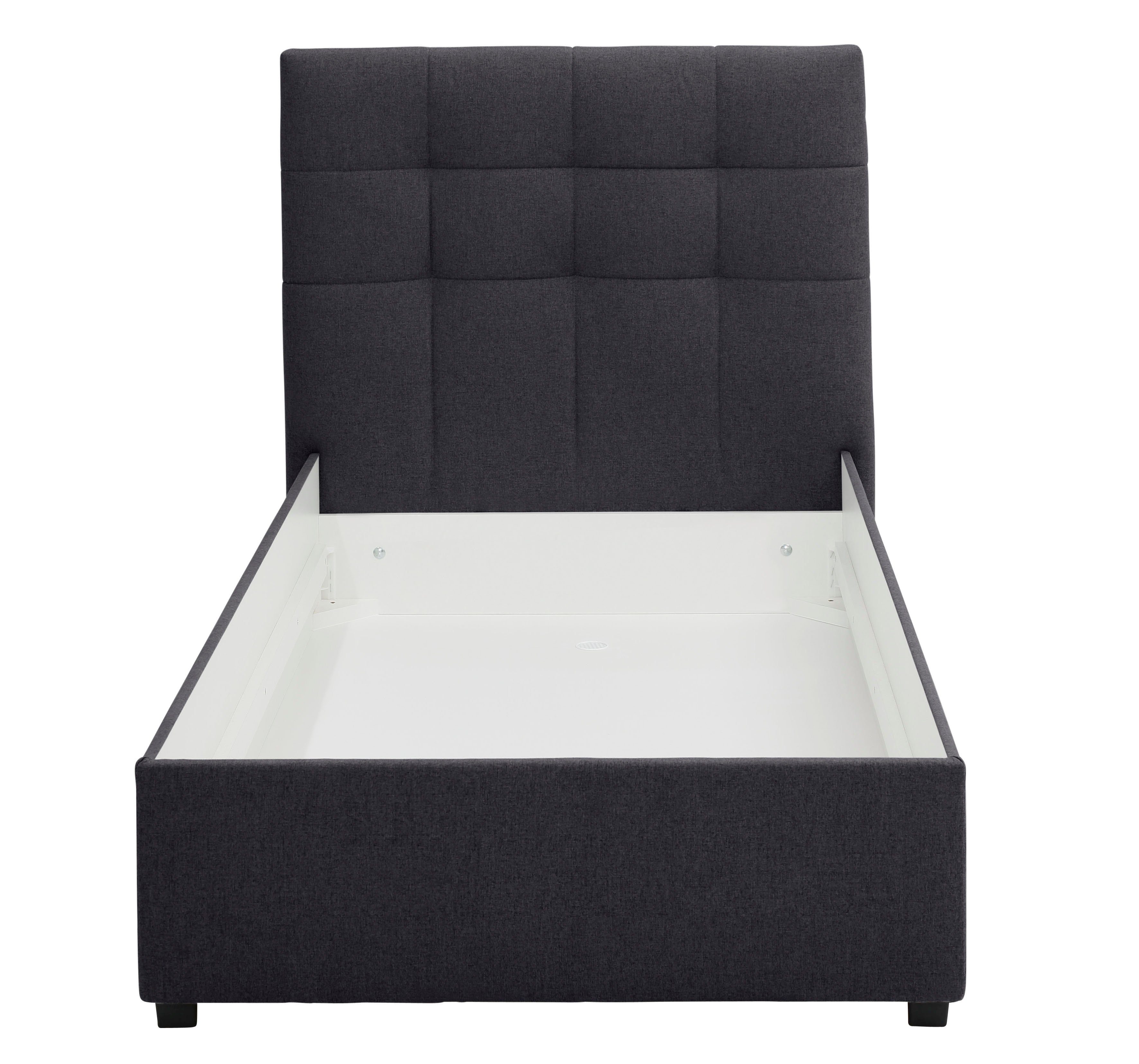 Lüttenhütt Gestoffeerd bed Endres met bedkist, naar keuze zonder matras/lattenbodem of incl. matras