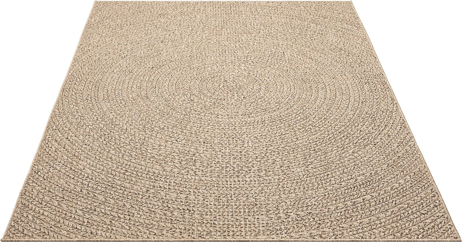The carpet Vloerkleed Kansas moderne robuuste in- en outdoor tapijt jute look