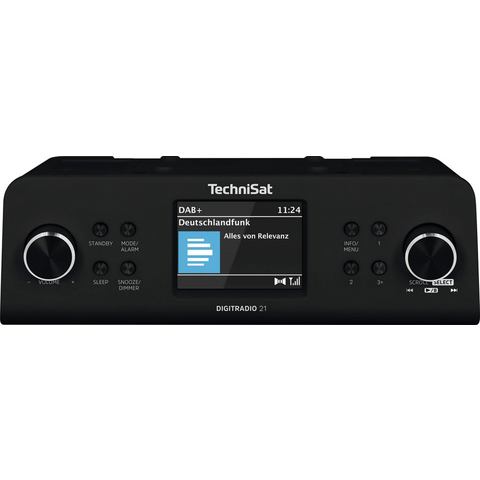 TechniSat DIGITRADIO 21 Onderbouwradio DAB+, FM AUX, Bluetooth, DAB+, FM Wekfunctie Zwart