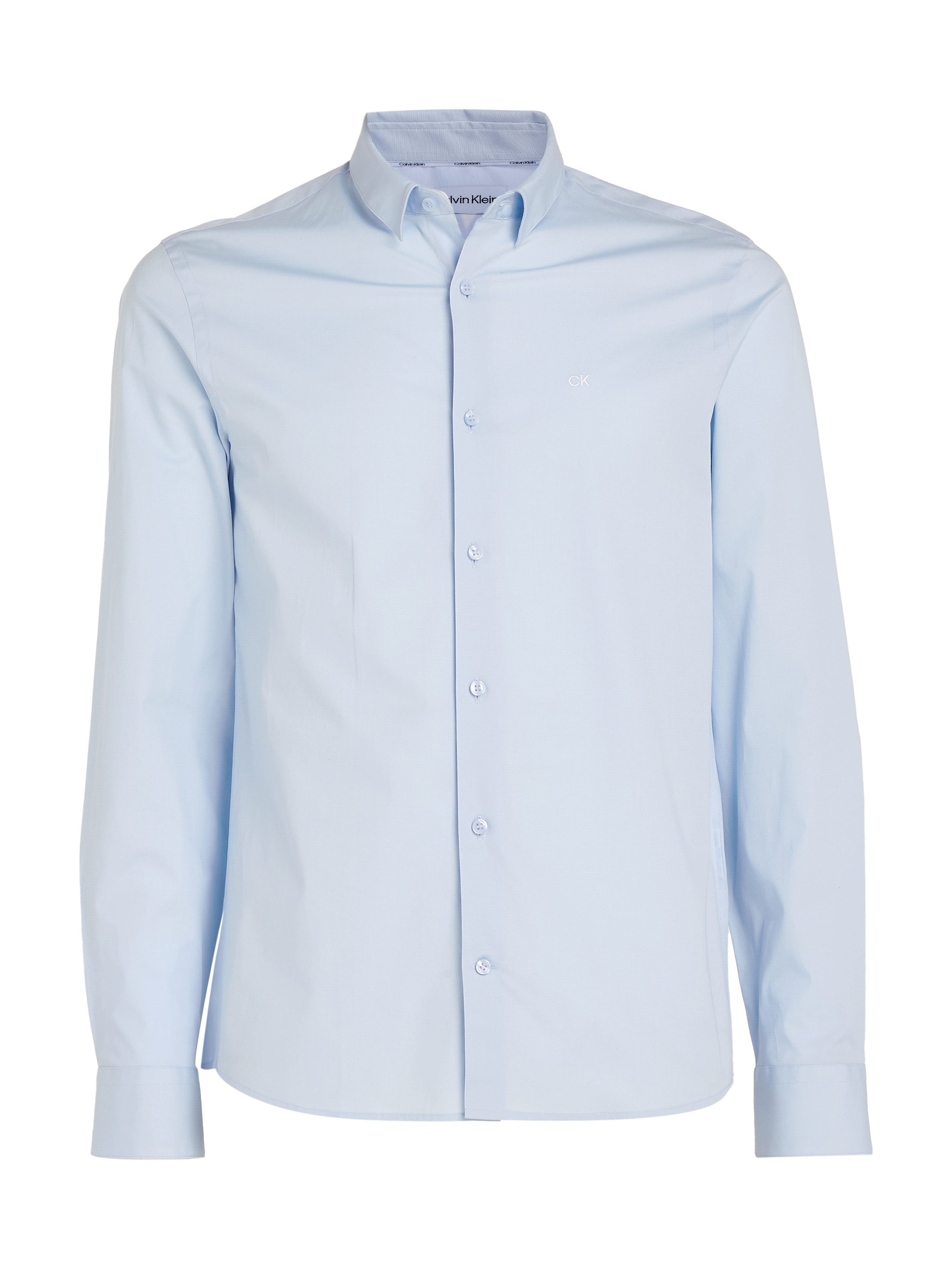 Calvin Klein Businessoverhemd STRETCH POPLIN SLIM SHIRT met calvin klein-logo op de borst