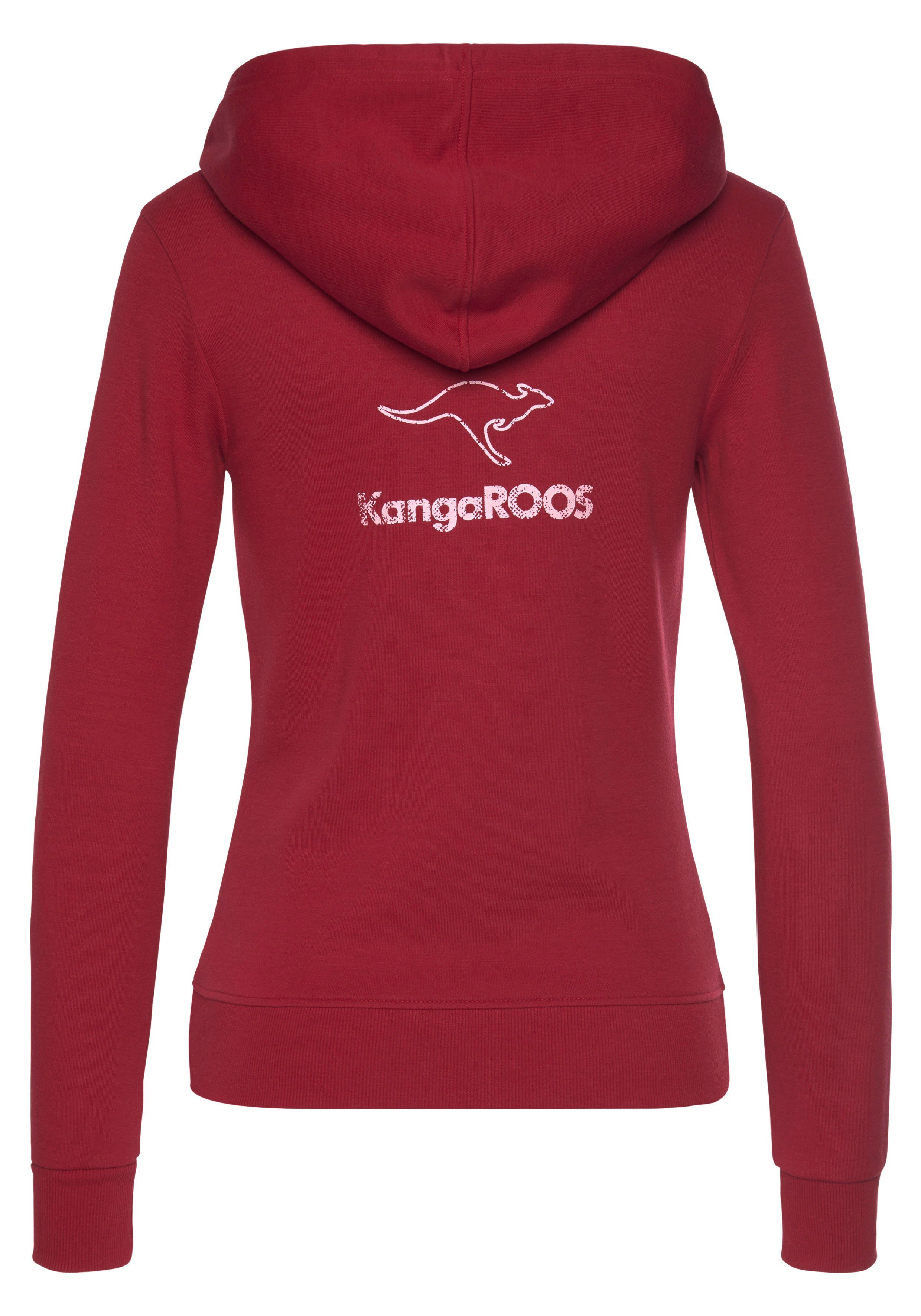 KangaROOS Sweatvest met grote logoprint op de rug, loungepak