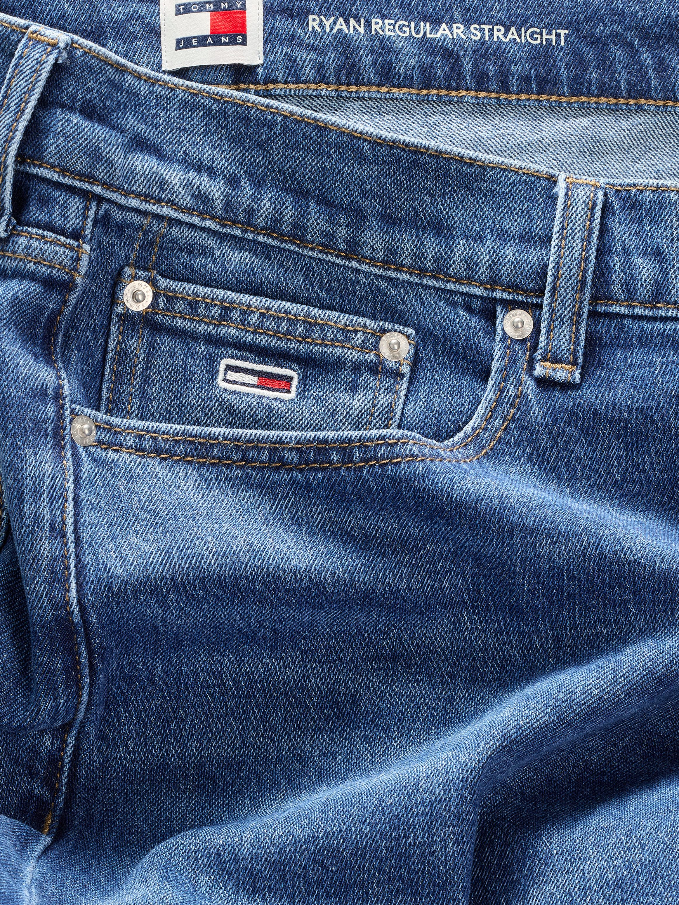 TOMMY JEANS Slim fit jeans RYAN SLIM STRAIGHT met gestempeld logo