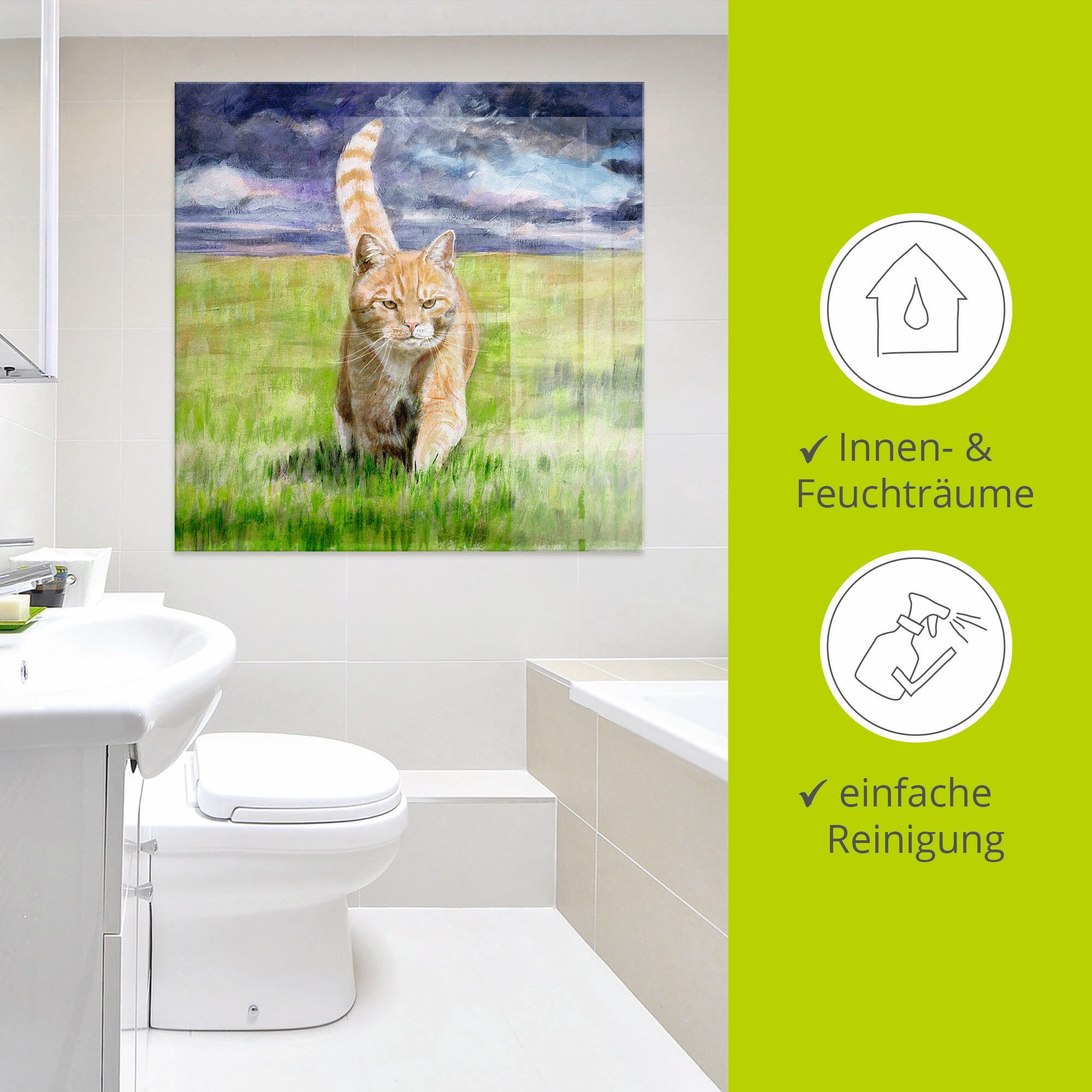 Artland Print op glas Op jacht in verschillende maten