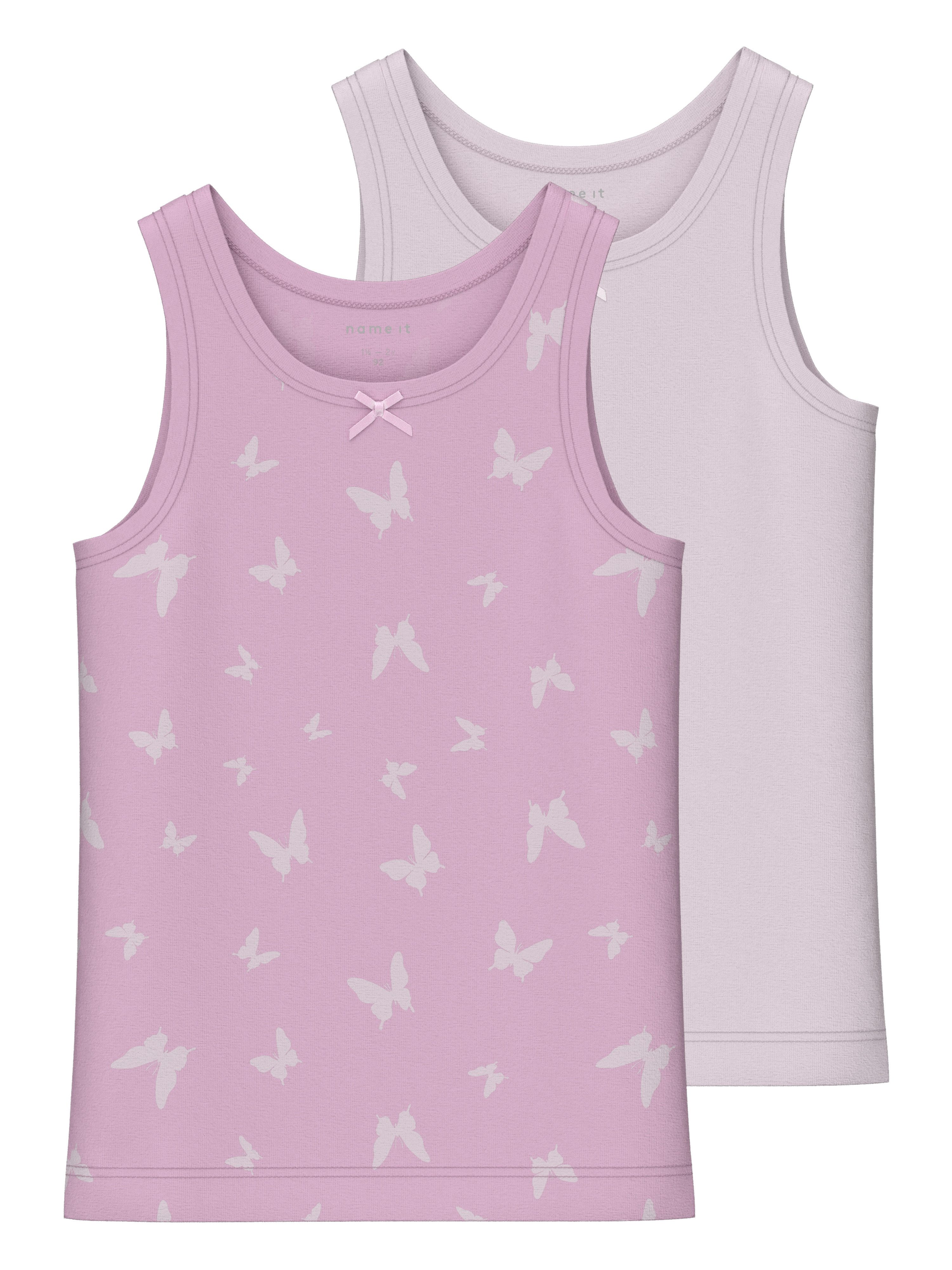 Name It Hemd NMFTANK TOP 2P PINK BUTTERFLY NOOS (set, 2 stuks)