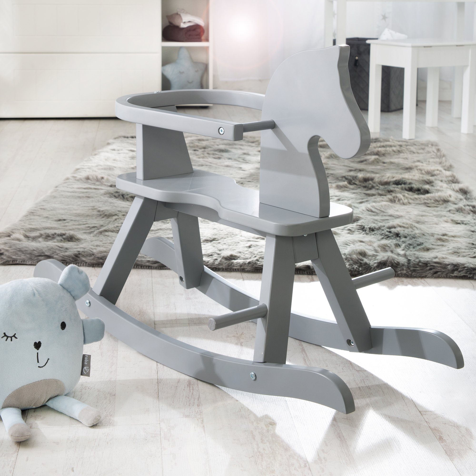 Roba® Hobbelpaard Grijs houten