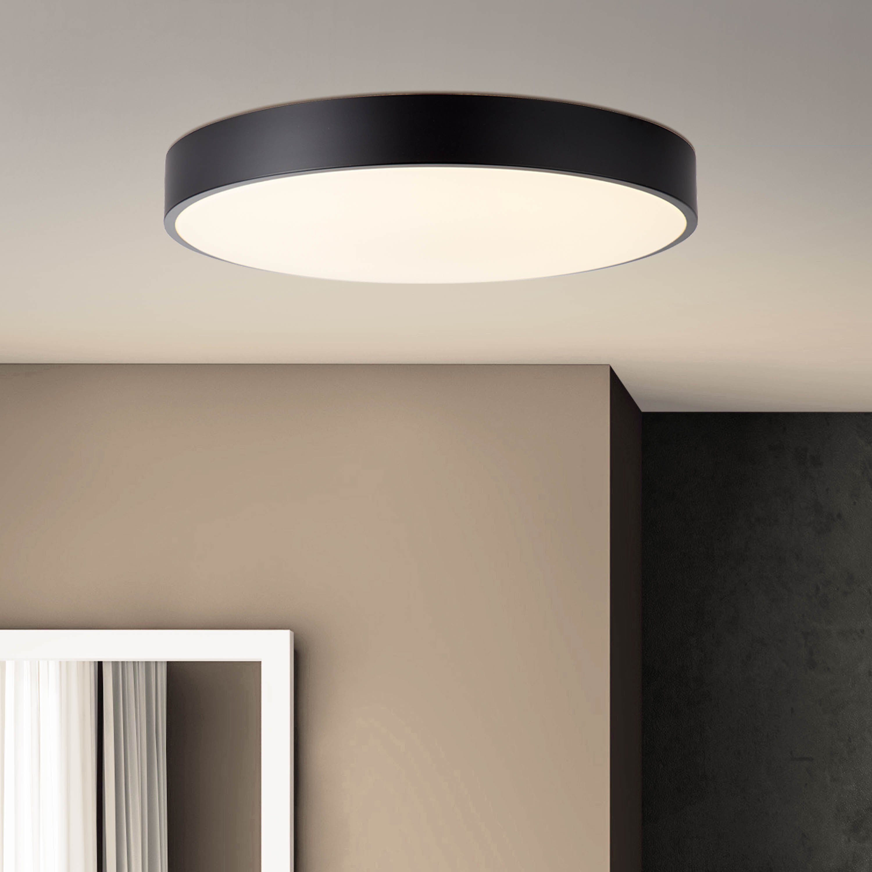 Brilliant Leuchten Plafondlamp SLIMLINE Led plafondlamp 49 cm wit/zwart (1 stuk)