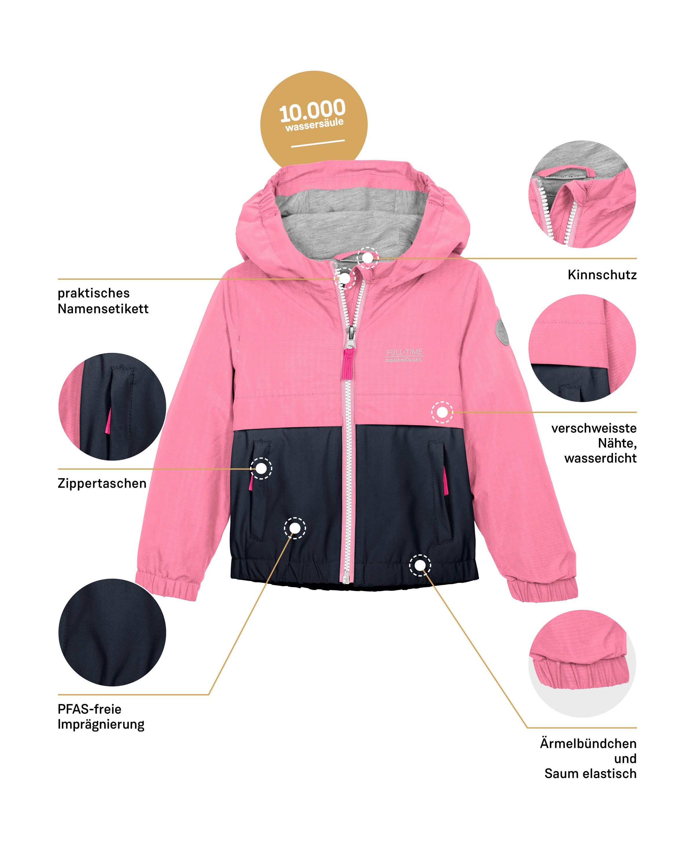 first instinct by killtec Functioneel jack FIOS 7 MNS JCKT Waterdichte kinderjas met colourblock-design en PFAS-vrij