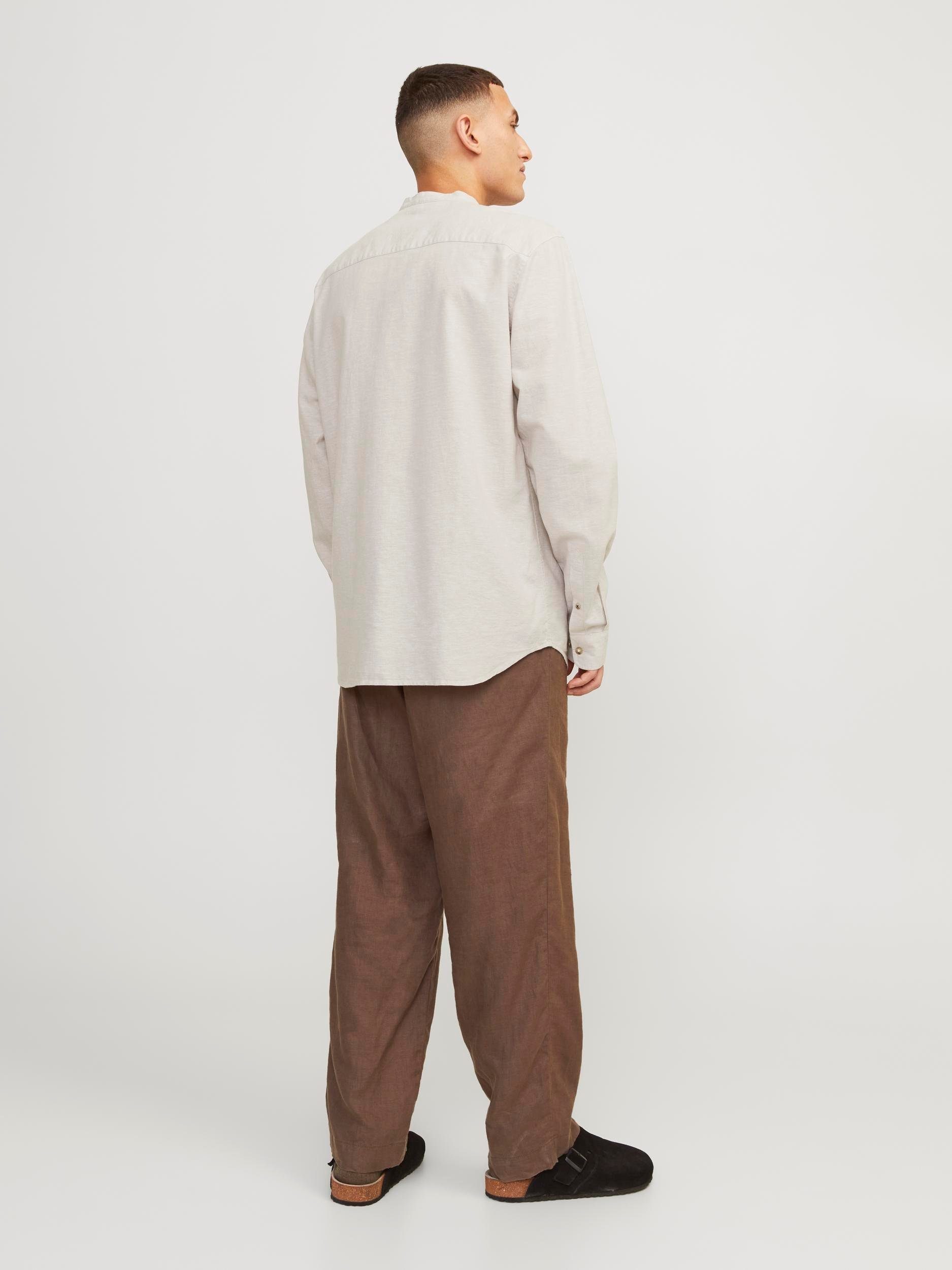 Jack & Jones Overhemd met lange mouwen JJESUMMER BAND LINEN BLEND SHIRT LS SN