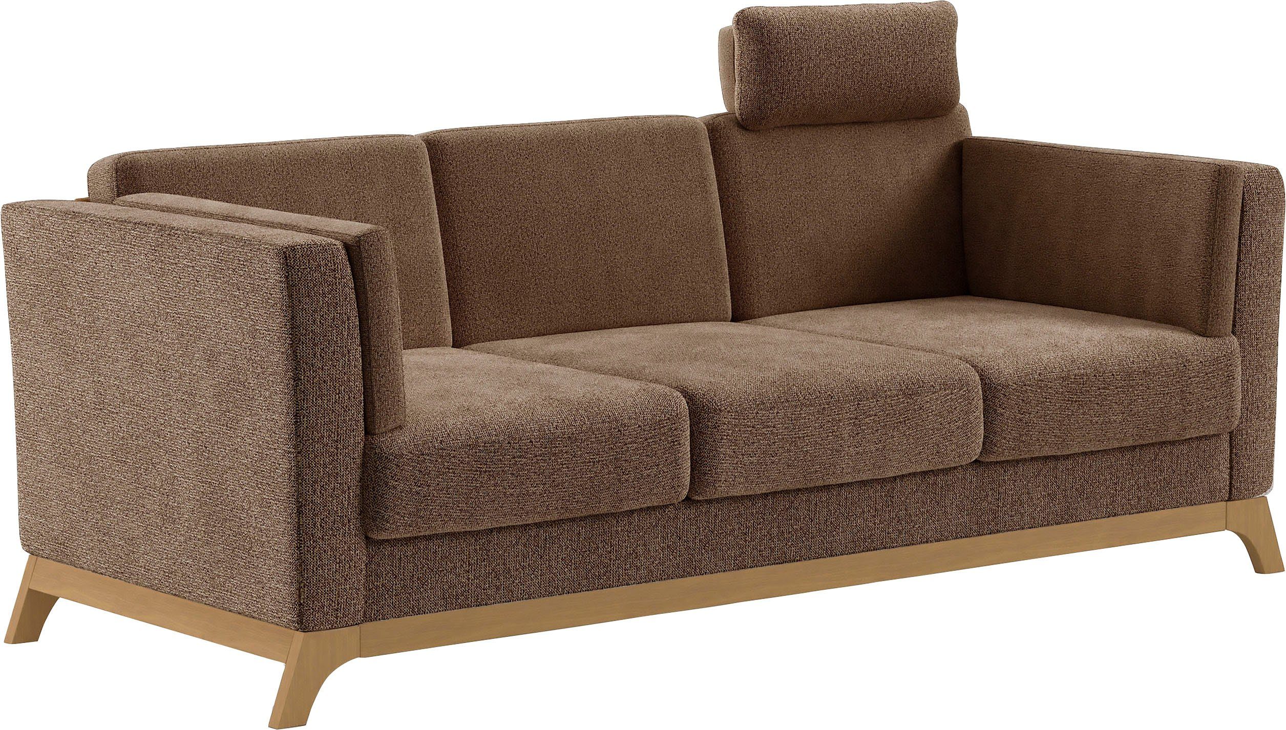 Home affaire 3-zitsbank Viva met houten frame van eikenhout