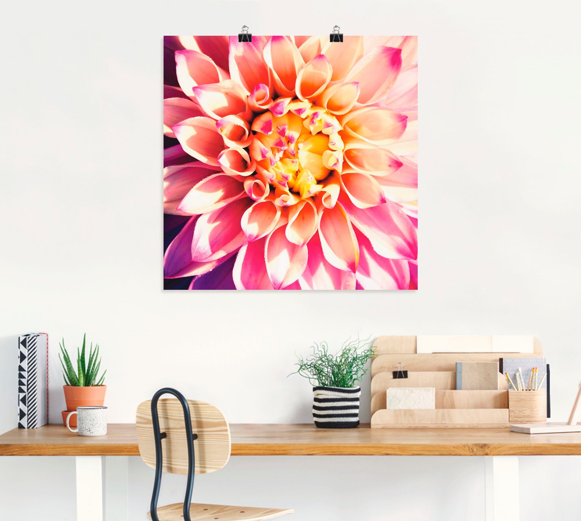 Artland Artprint Dahlia als artprint op linnen, poster in verschillende formaten maten