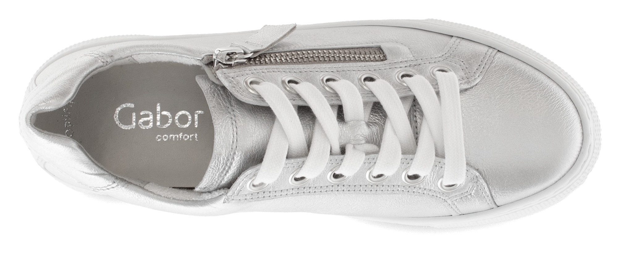 Gabor Plateausneakers Florence , vrijetijdsschoen, lage schoen, veterschoen in comfortabele breedte g = wijd