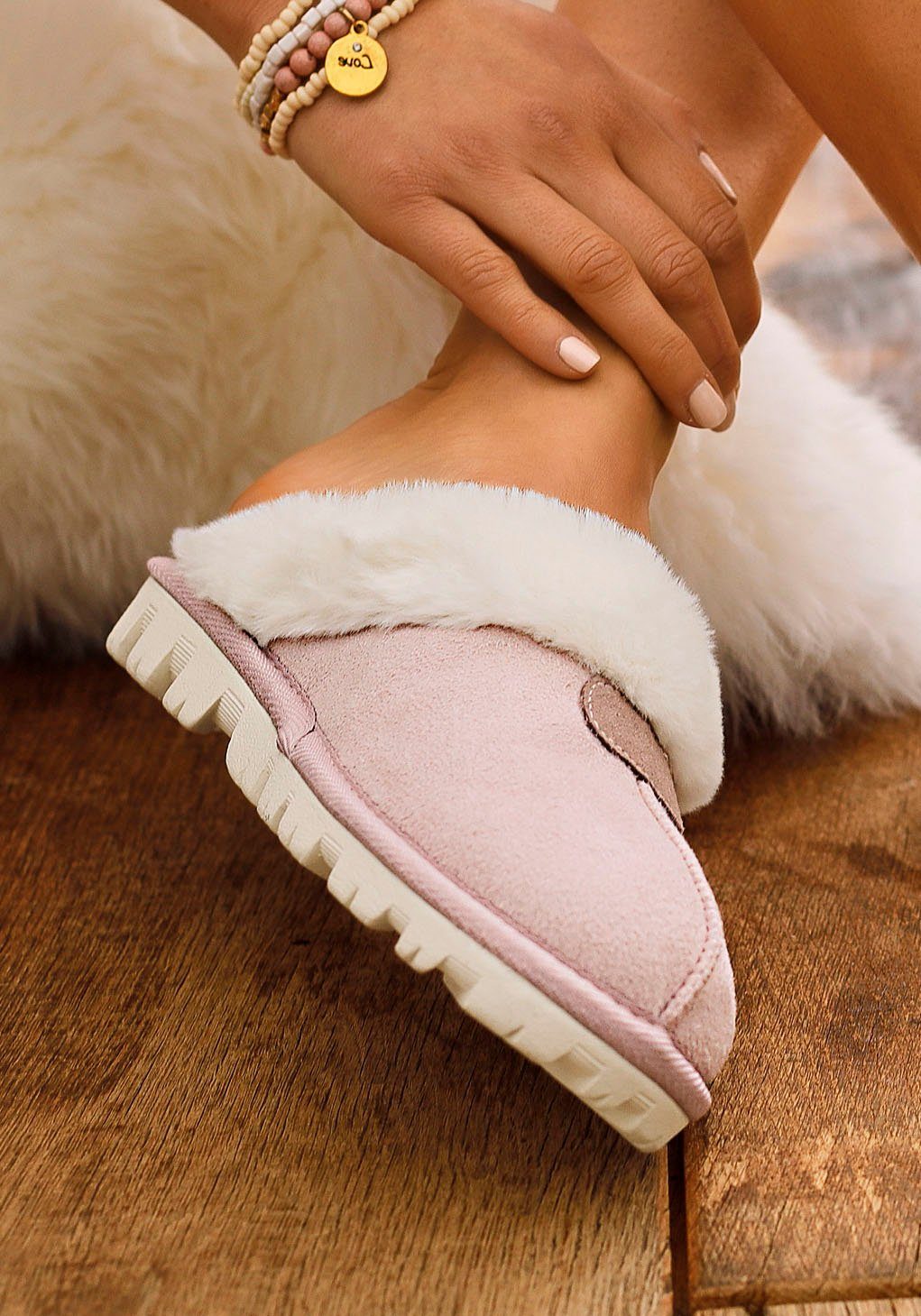 Vivance Slippers Pluche pantoffels, pantoffel, pantoffels, klompen, slippers,