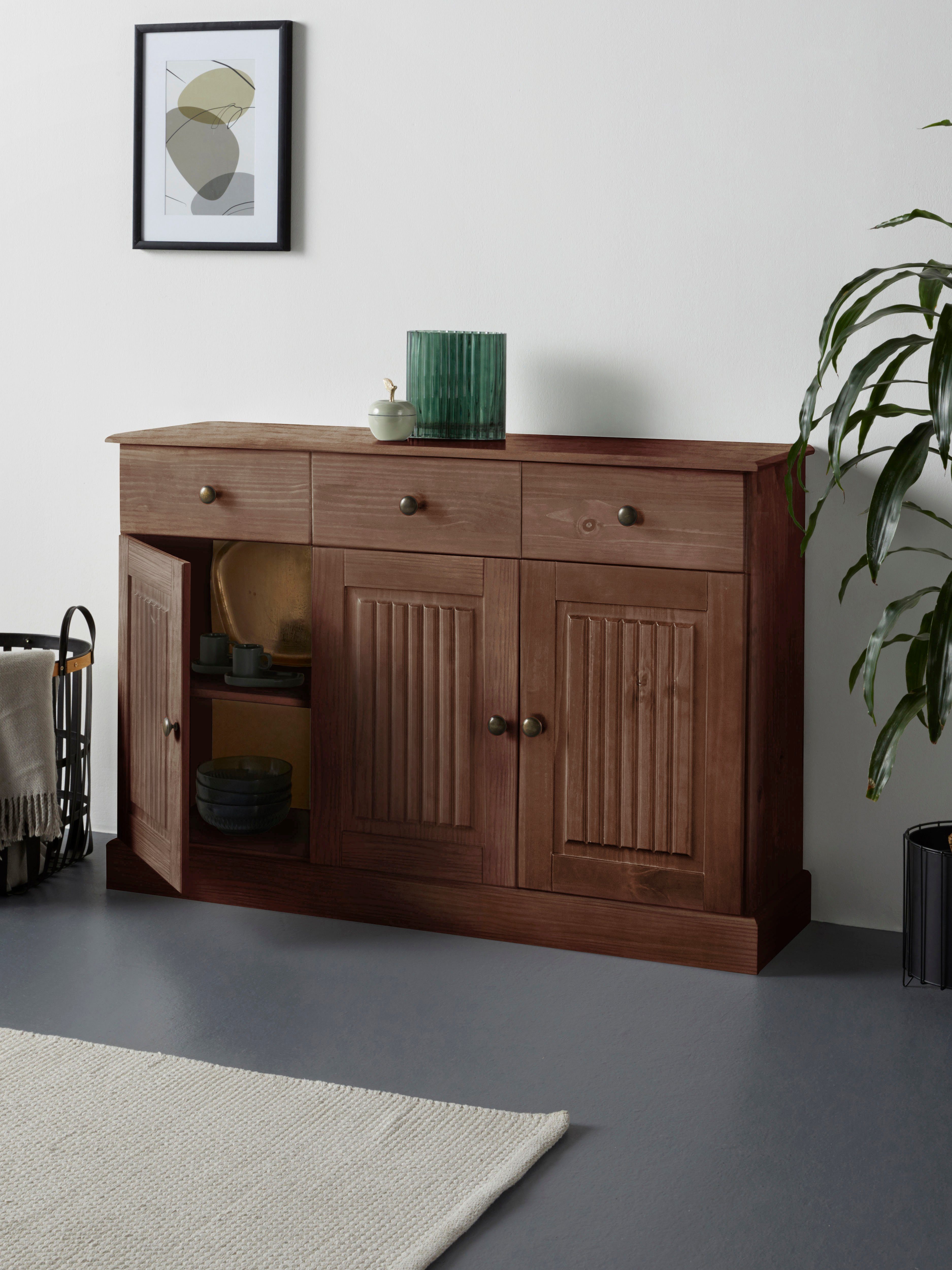 Home affaire Dressoir Liotta Commode met 2 lades en 2 verstelbare planken
