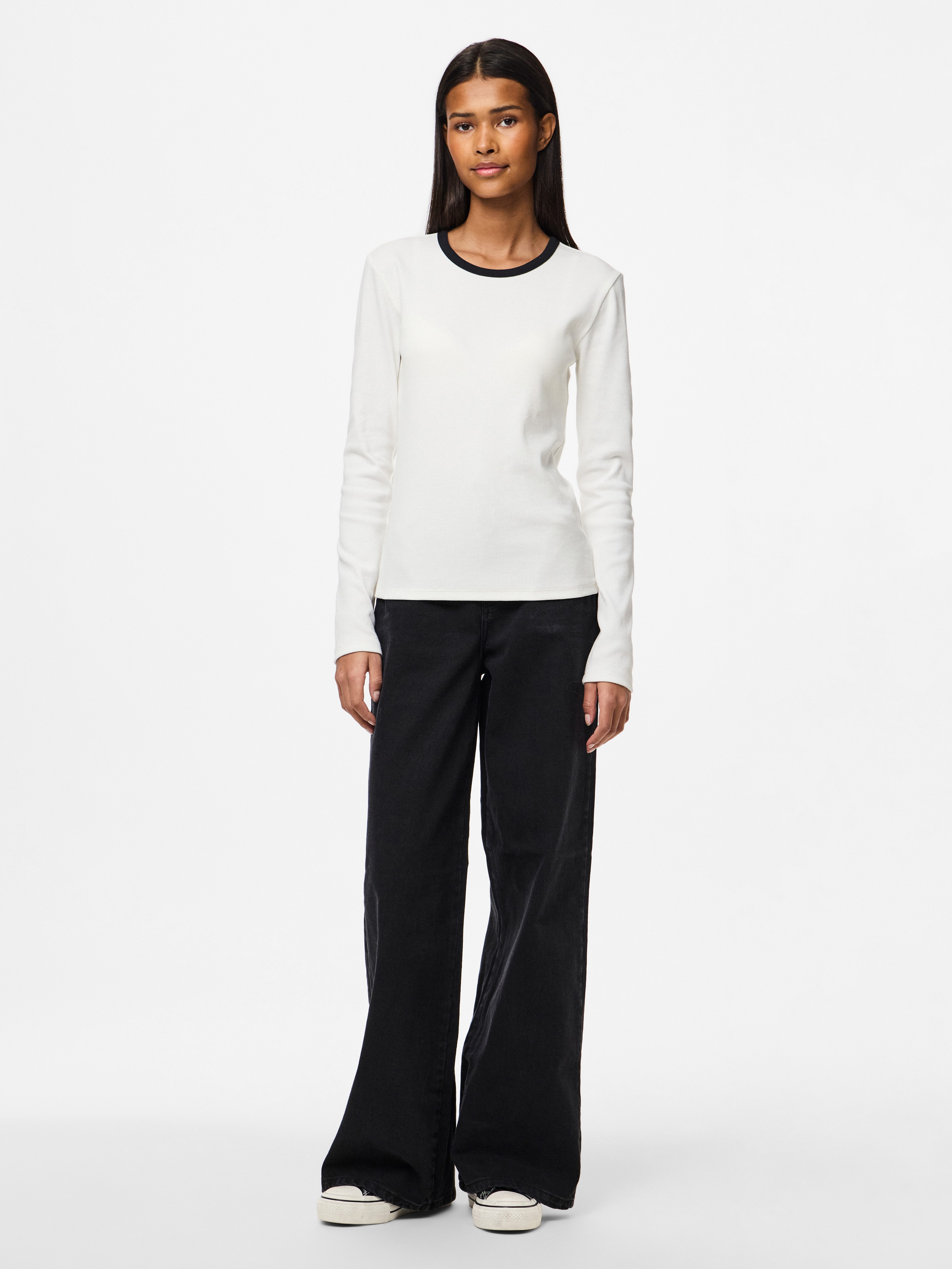 pieces Shirt met lange mouwen PCMAY LS TOP NOOS BC