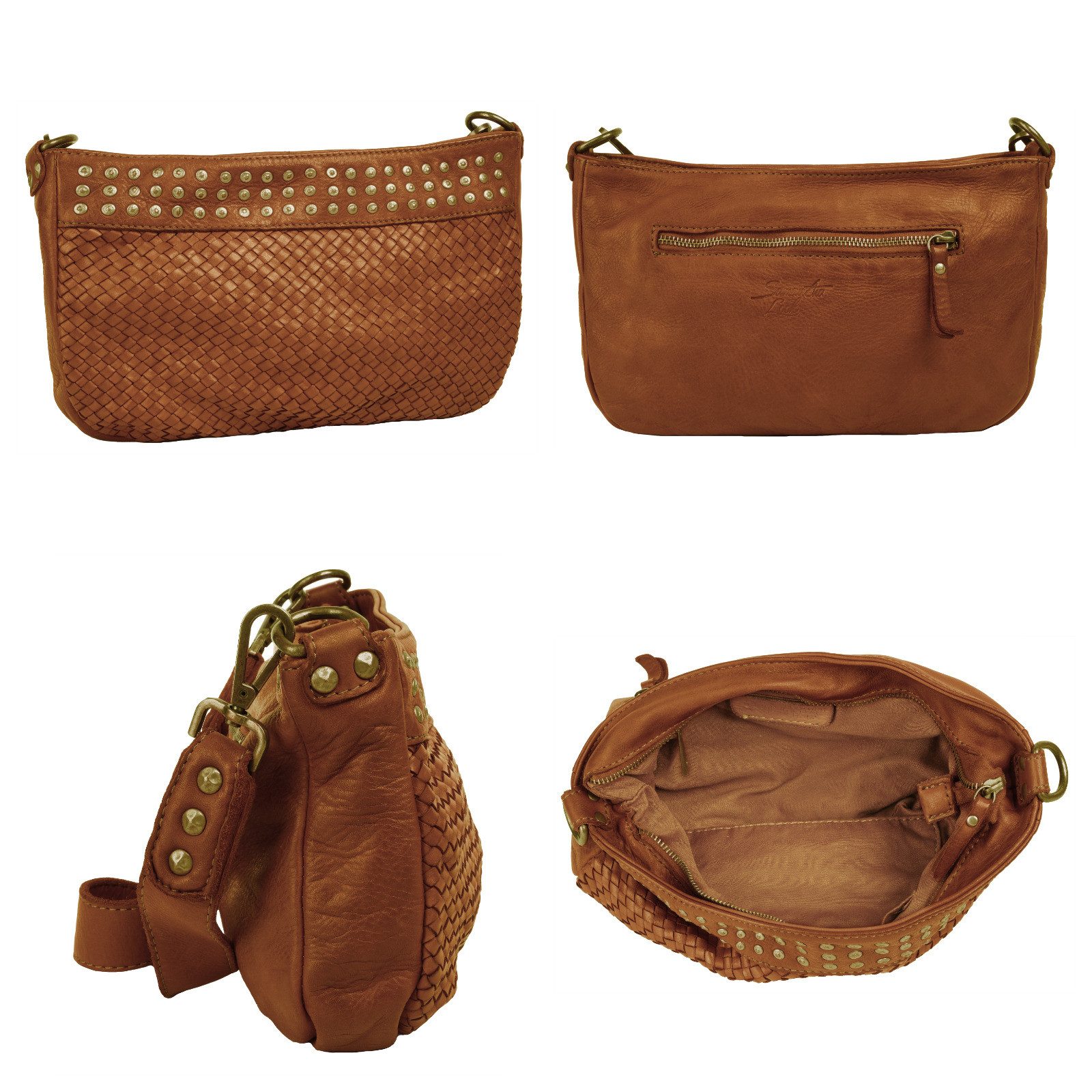 Samantha Look Schoudertas echt leer, made in italy