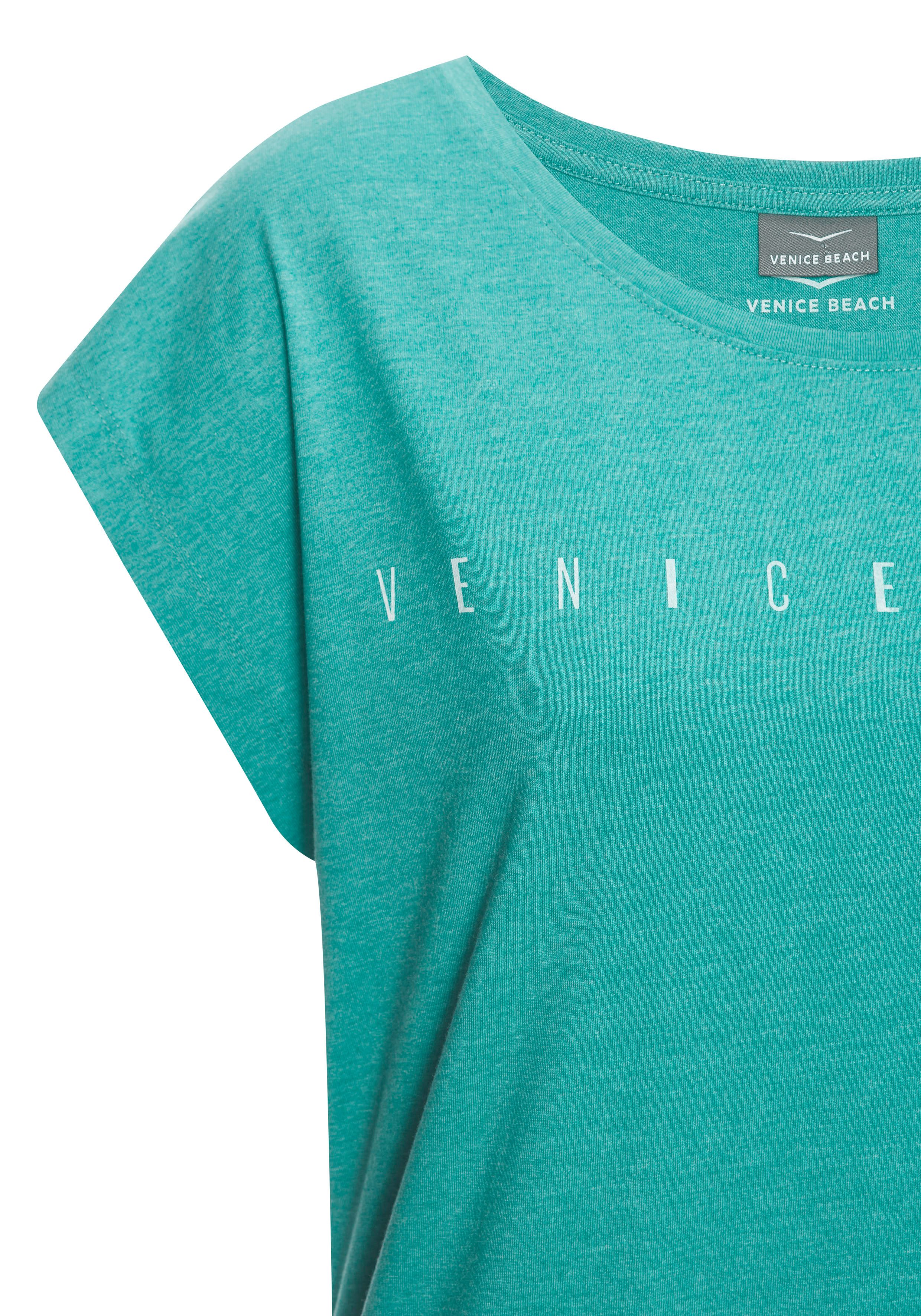 Venice Beach Shirt met korte mouwen met frontprint, t-shirt van katoenmix, basic, casual