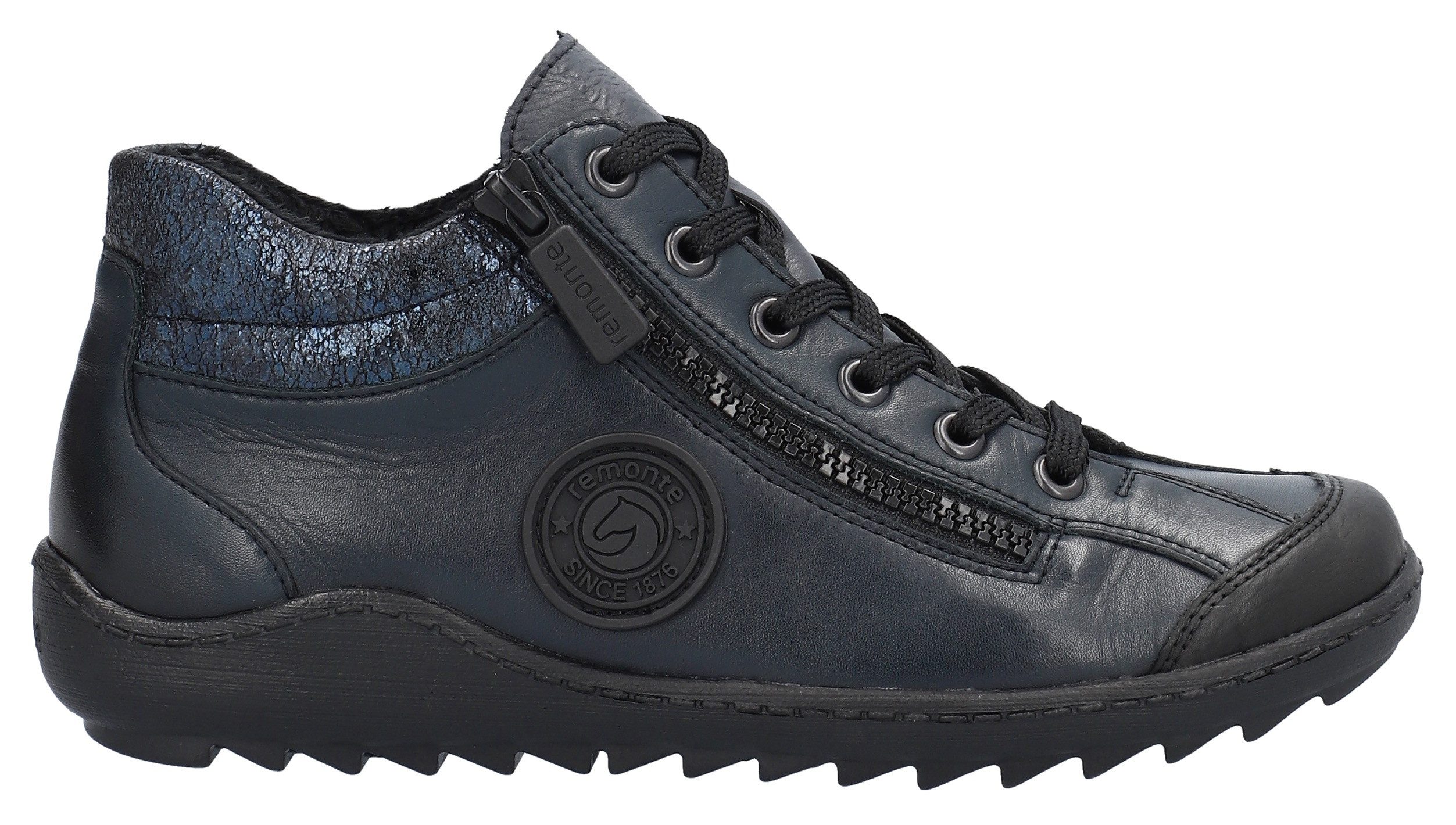 Remonte Veterschoenen flats, comfortschoenen, laarzen met zijrits