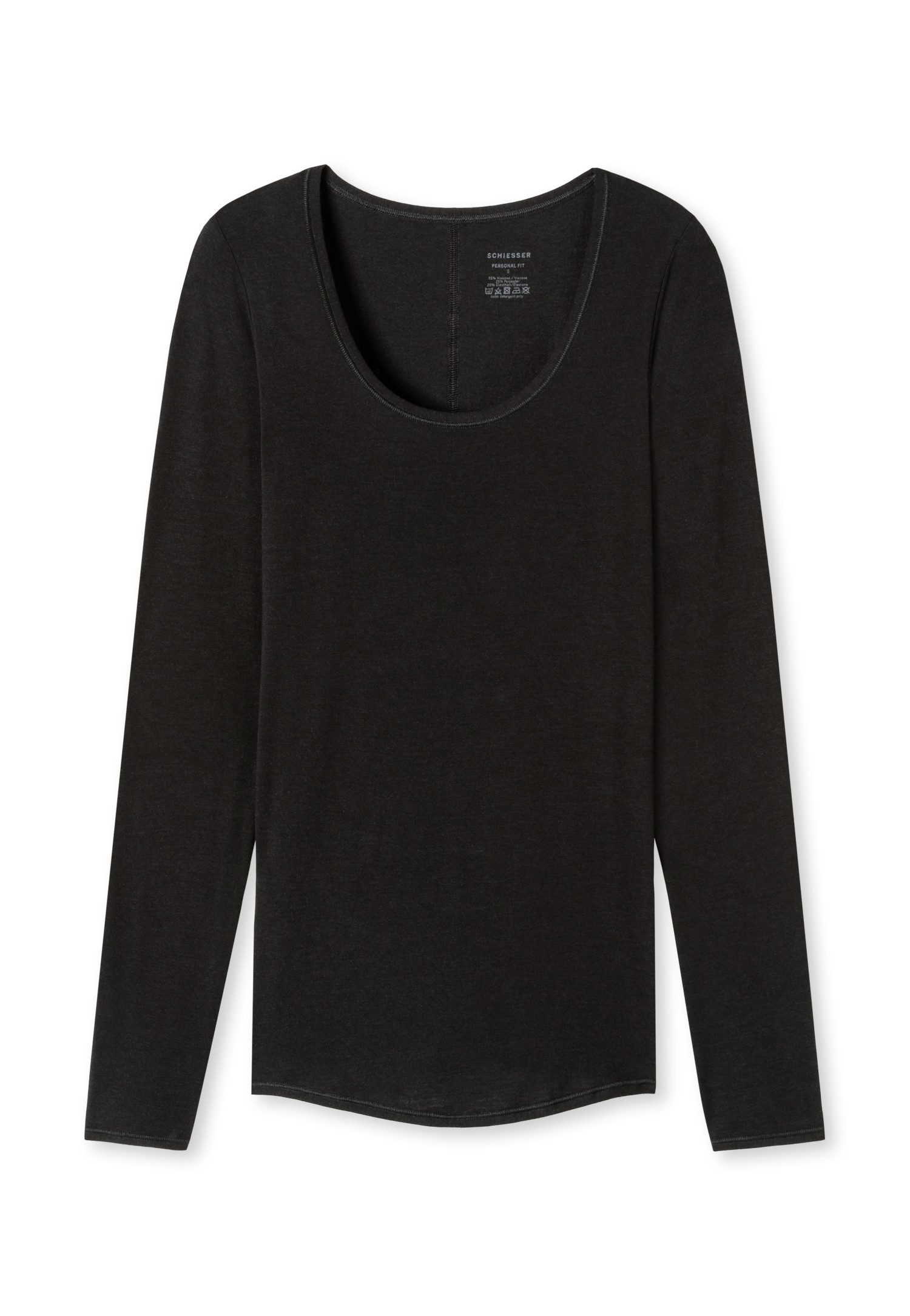 Schiesser Shirt met lange mouwen Personal Fit met platte zijnaden voor het hoogste draagcomfort