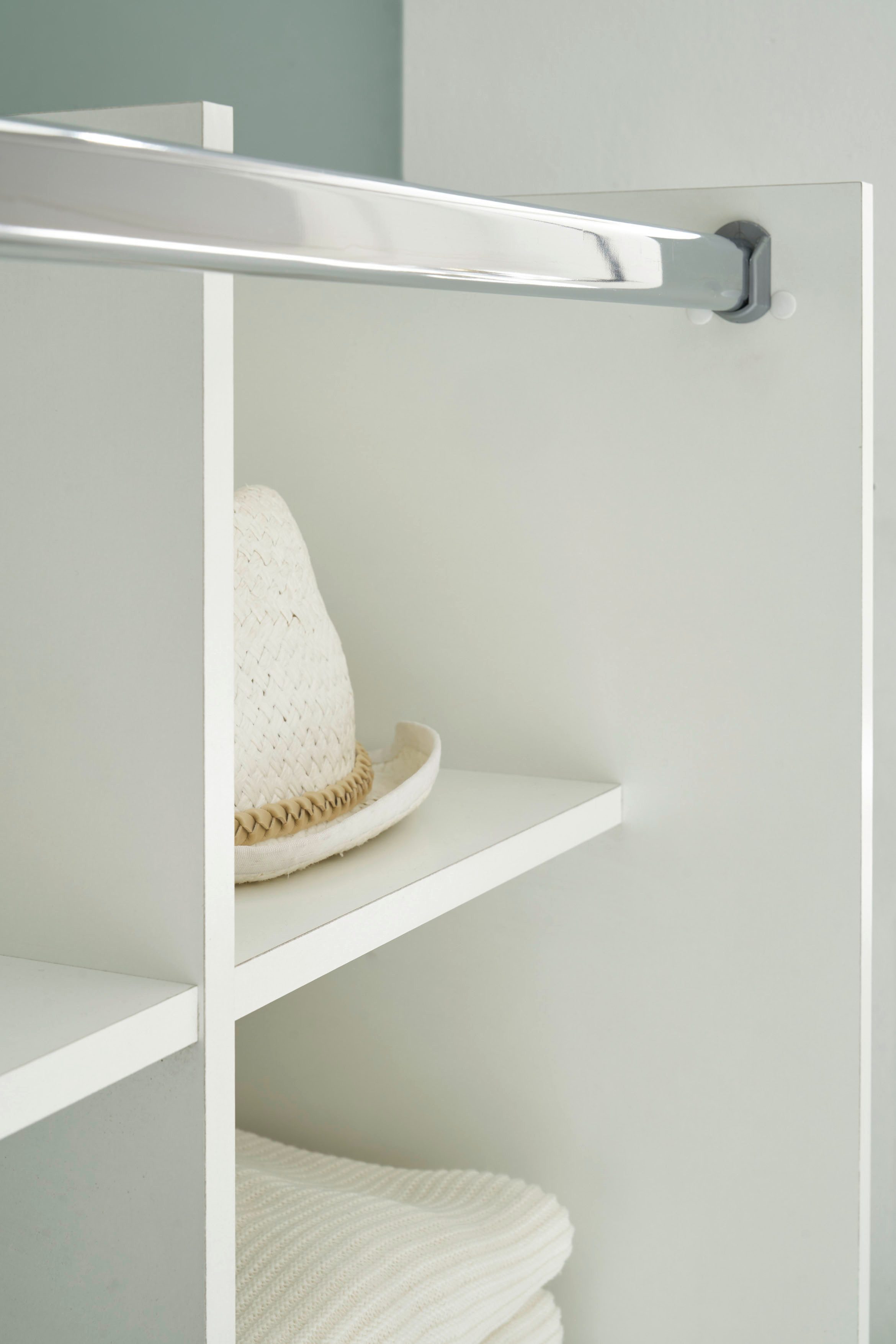 Schlafkontor Kledingkast Jenke kledingkast slaapkamerkast op wielen - BESTSELLER Multifunctionele kledingkast met moderne gordijngarderobe