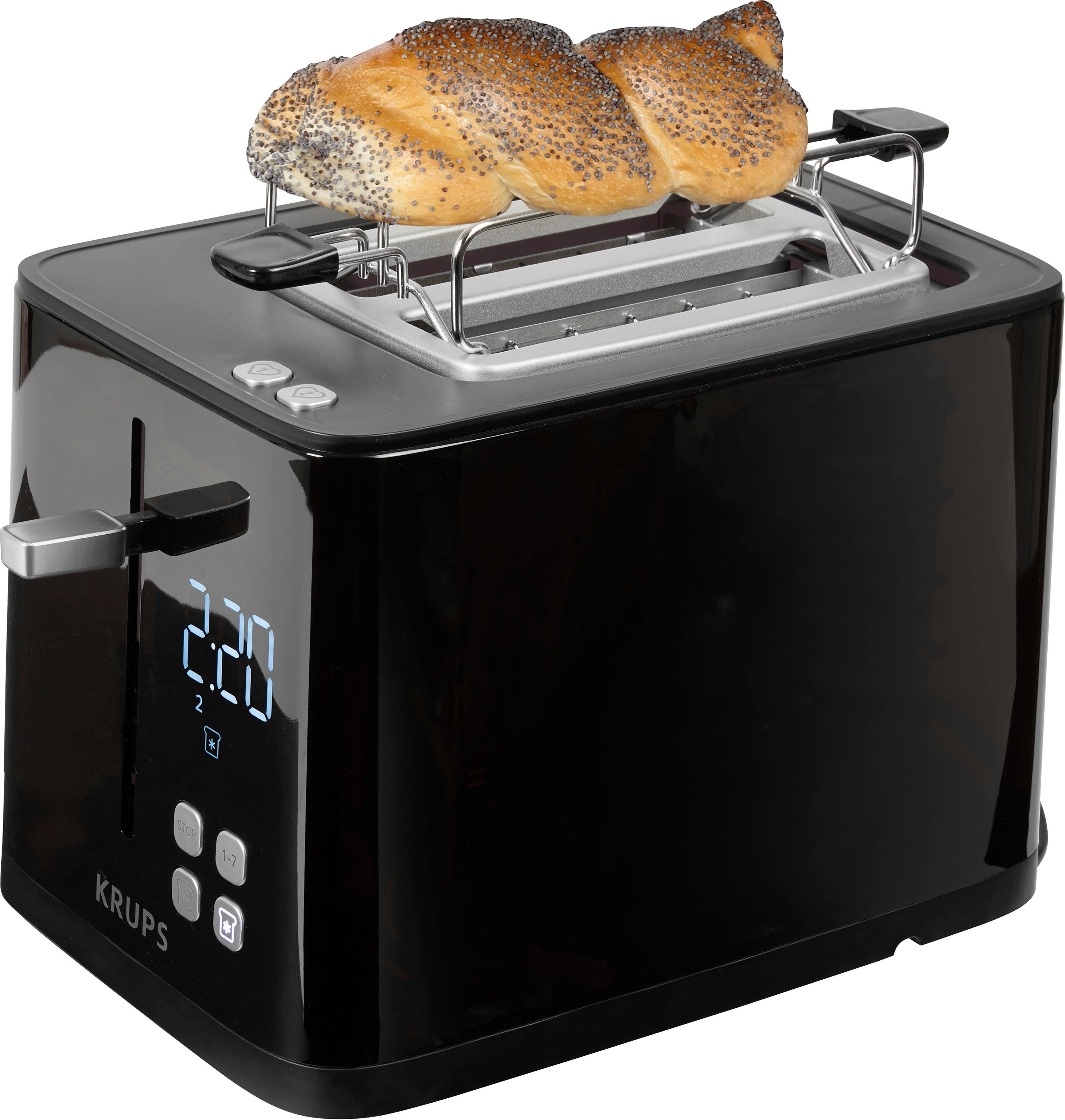 Krups Toaster KH6418 Smart'n Light Digitaal display, 7 bruiningsgraden, automatische centrering van het brood