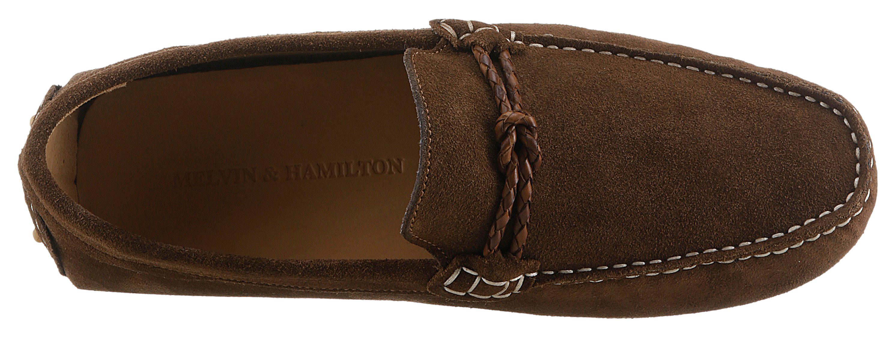 Melvin & Hamilton Loafers Nelson 20 Slipper, pennyloafer, kostuum schoen met decoratieve naden