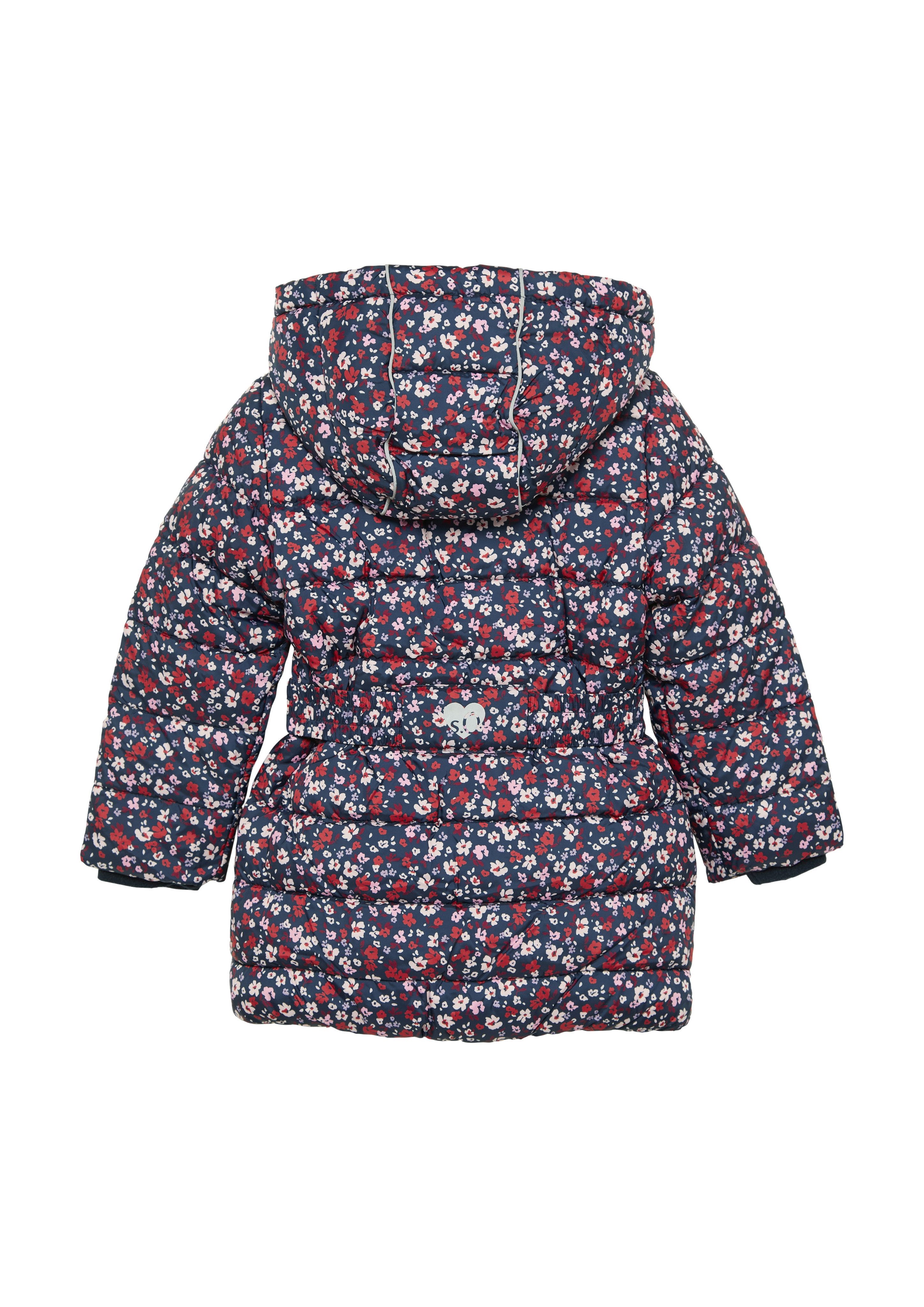 s.Oliver RED LABEL Junior Outdoorjack met all-over print en capuchon