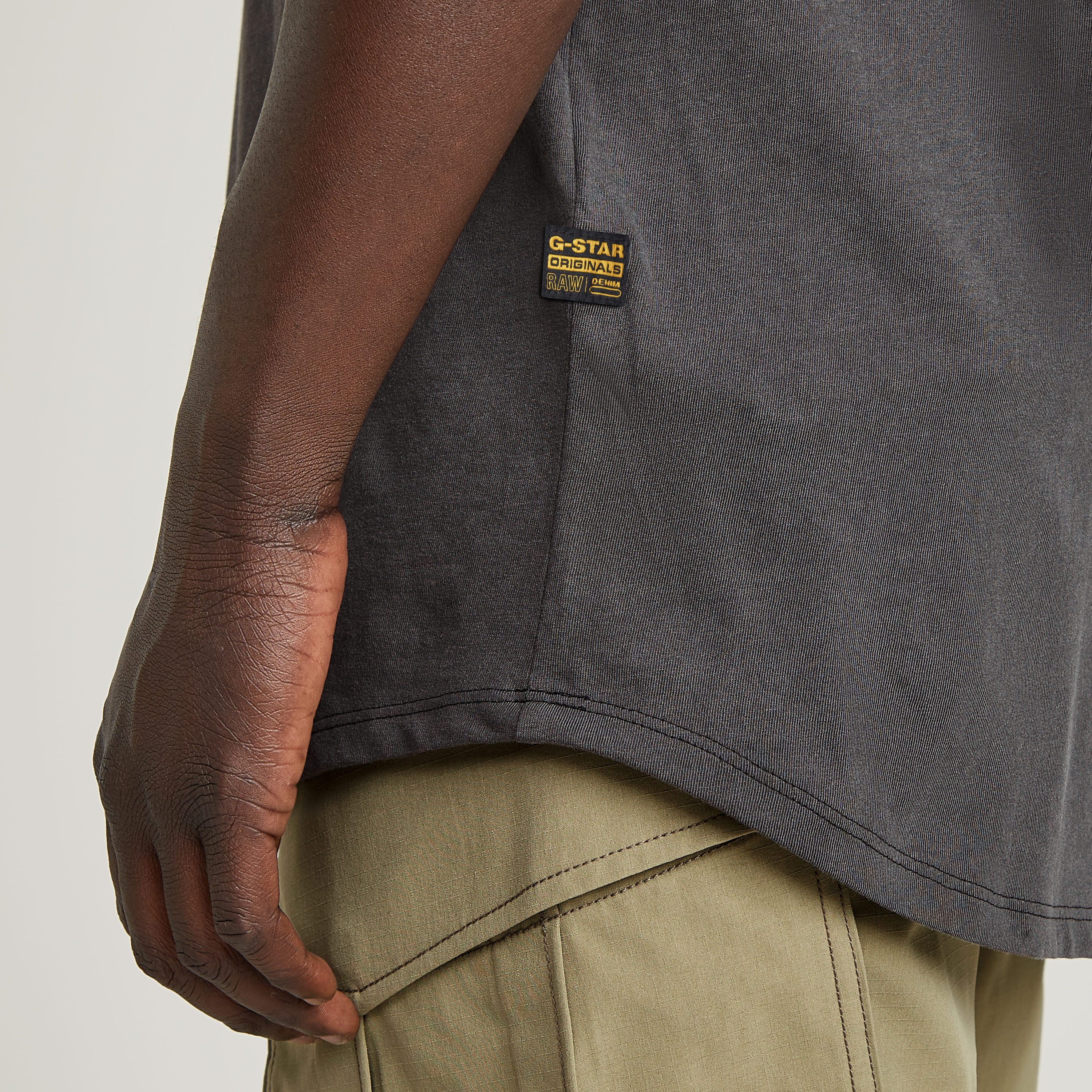 G-Star RAW T-shirt Text Back Overdyed Lash