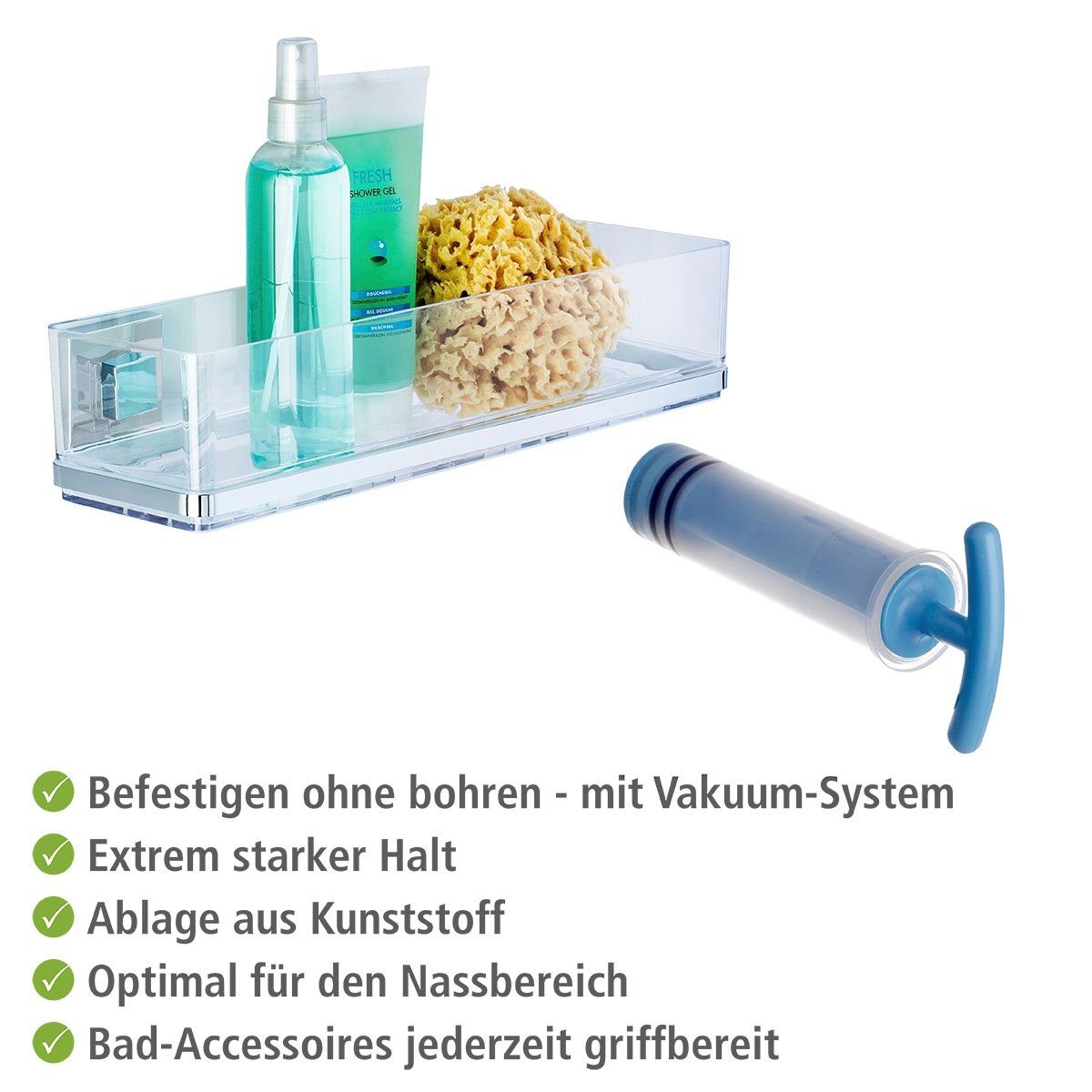 WENKO Badkamerrekje Vacuum-Loc Quadro