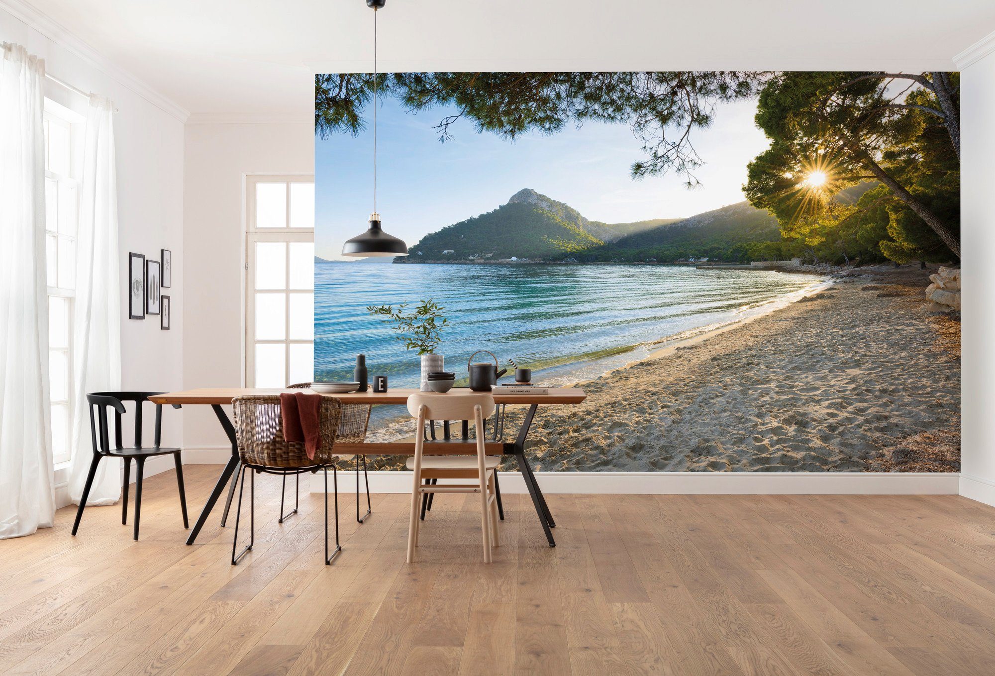 Komar Vliesbehang Digitale print vlies - Lonely Paradise - Afmeting 450 x 280 cm (9 stuks)