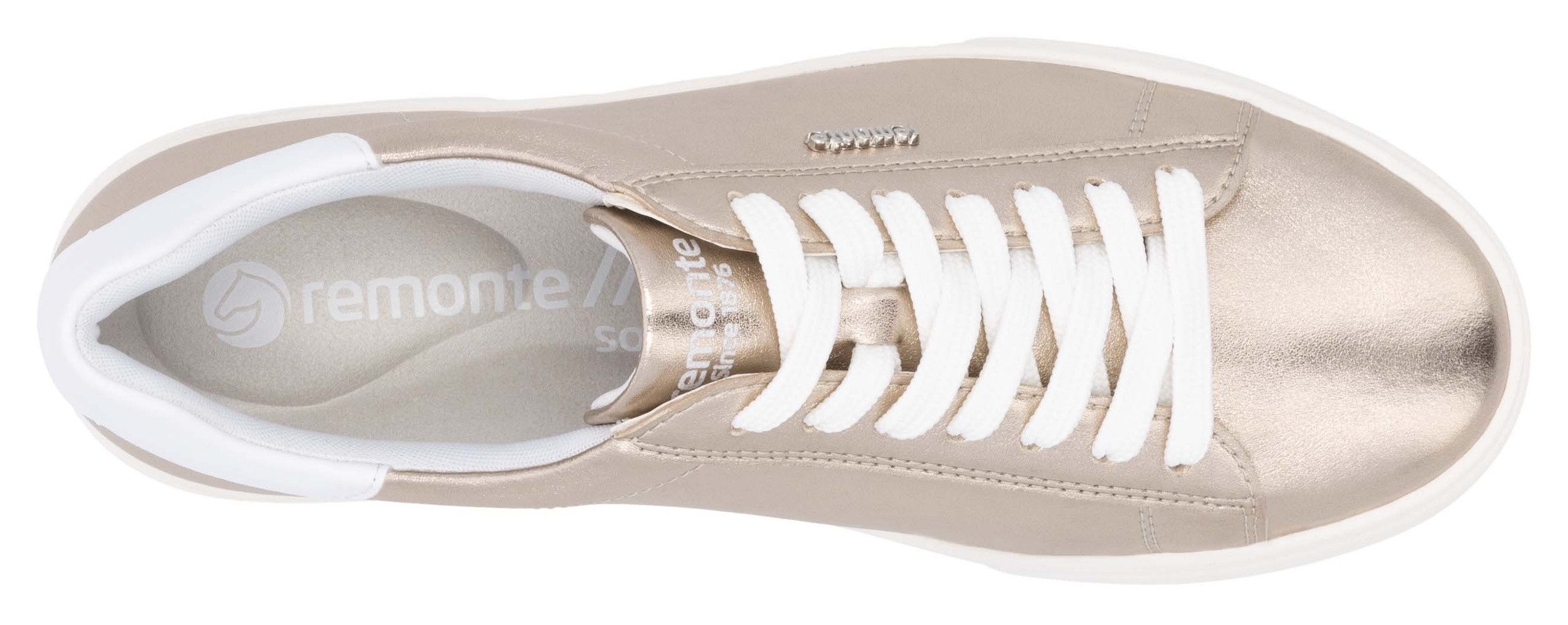 Remonte Plateausneakers , veterschoen, vrijetijdsschoen, lage schoen met contrastafwerking