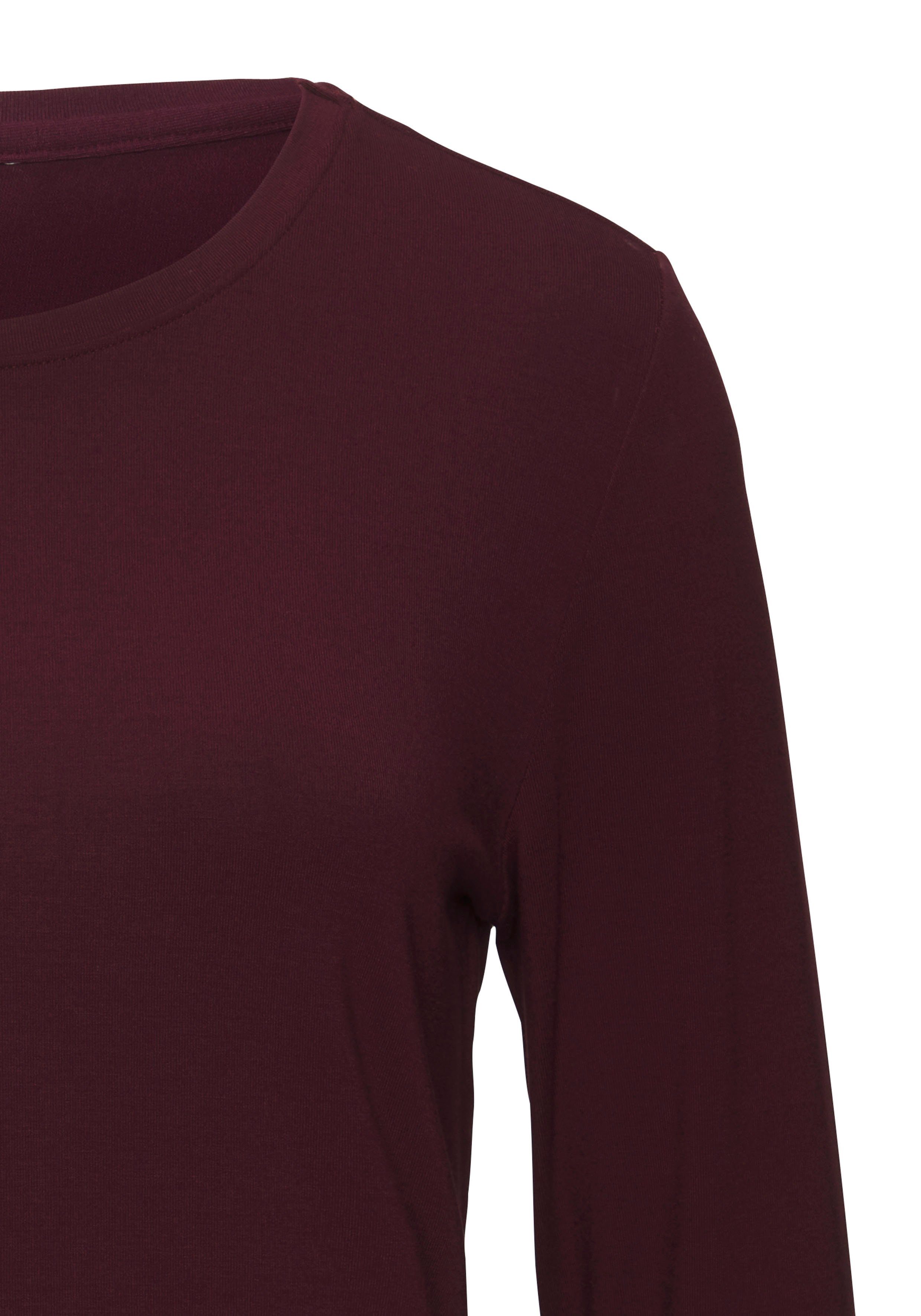Lascana Shirt met lange mouwen Van zachte viscose-stretch van zachte viscosekwaliteit (Set van 2)