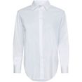 calvin klein overhemdblouse relaxed cotton shirt met een afgeronde zoom wit