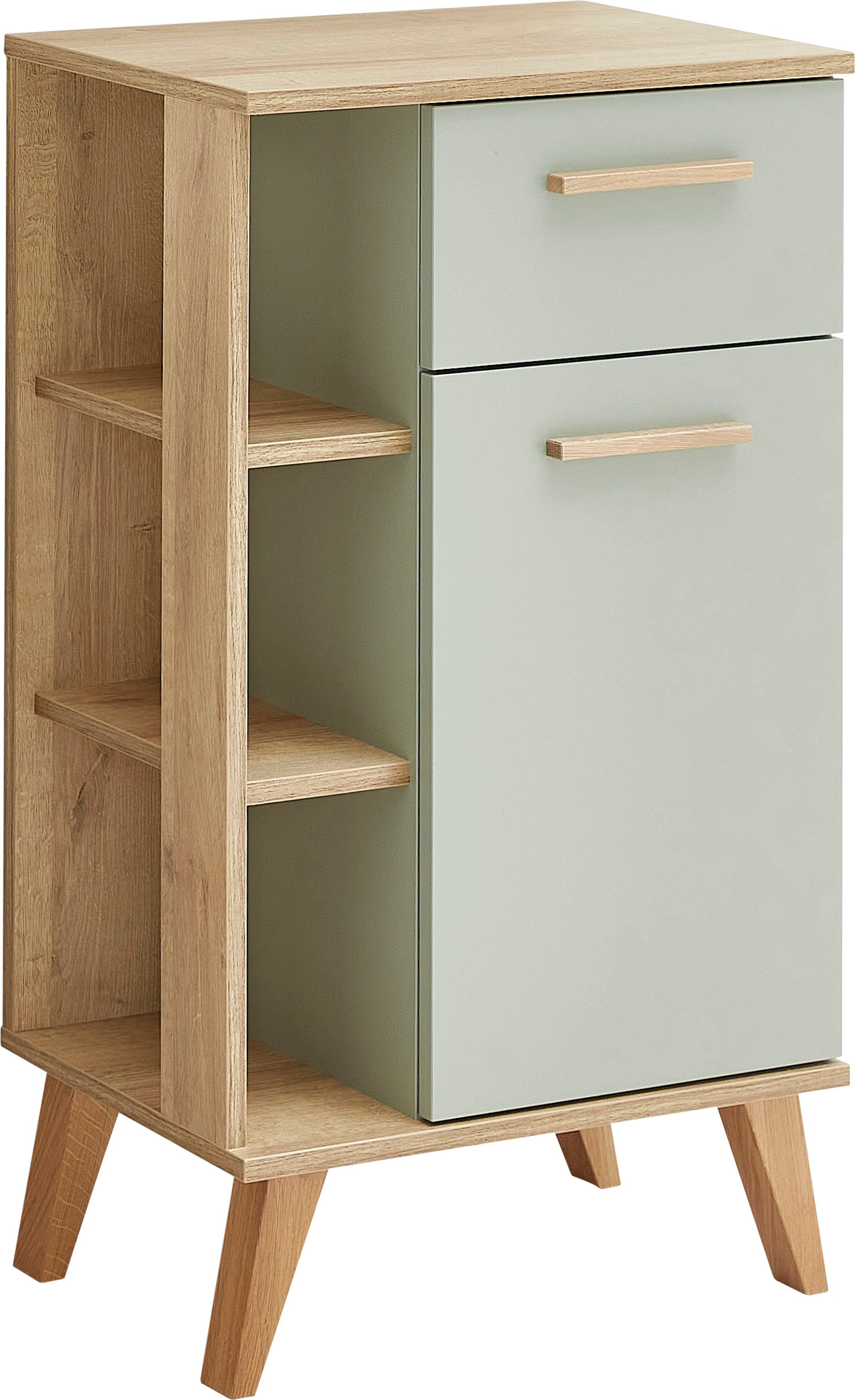 Saphir Onderkast Quickset 963 Breedte 50,5 cm, open kast opzij, houten grepen, deurdemper