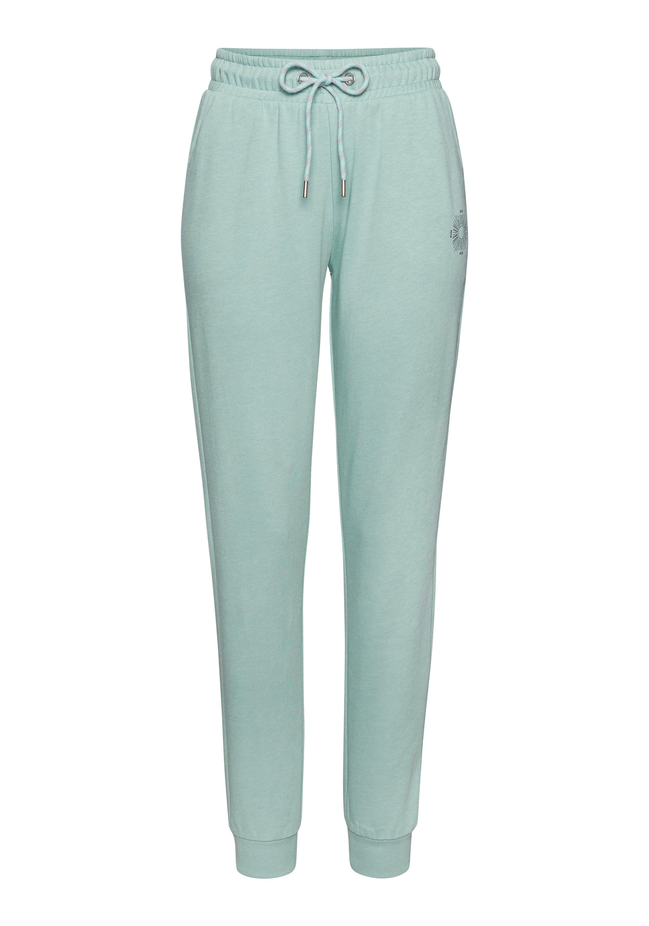 Buffalo Sweatbroek Loungebroek met zijzakken en kleine print, loungewear