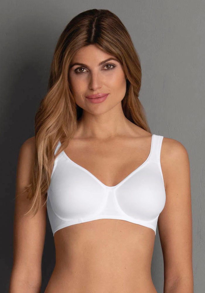 Rosa Faia Beugel-bh T-shirt bh met beugel, zijdezachte dubbele microvezel dames beugel bh's maat E E wit