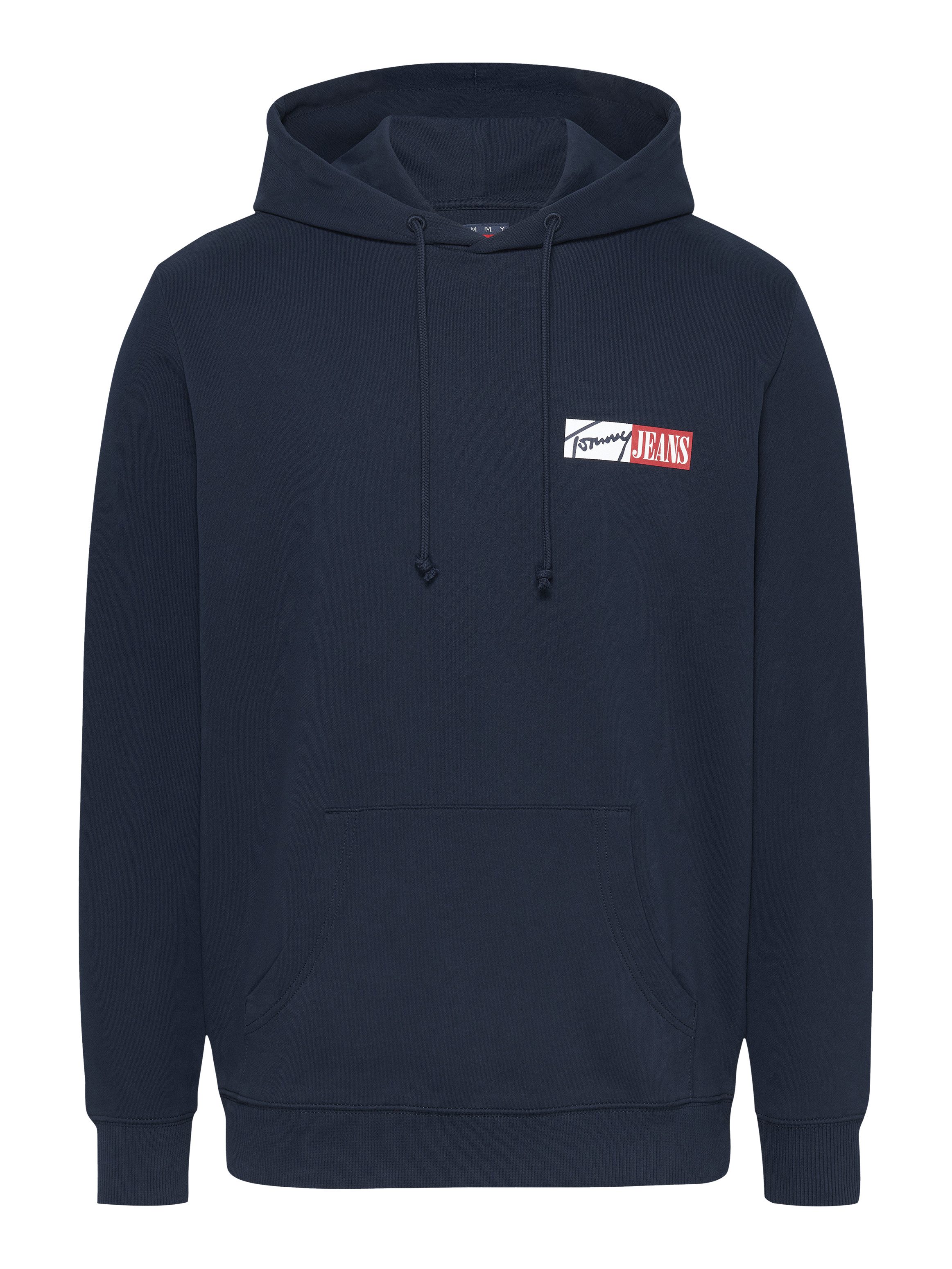 Tommy Jeans Plus Hoodie TJM REG ENTRY GRAPHIC HOODIE EXT in grote maten, logoprint, kangoeroezak