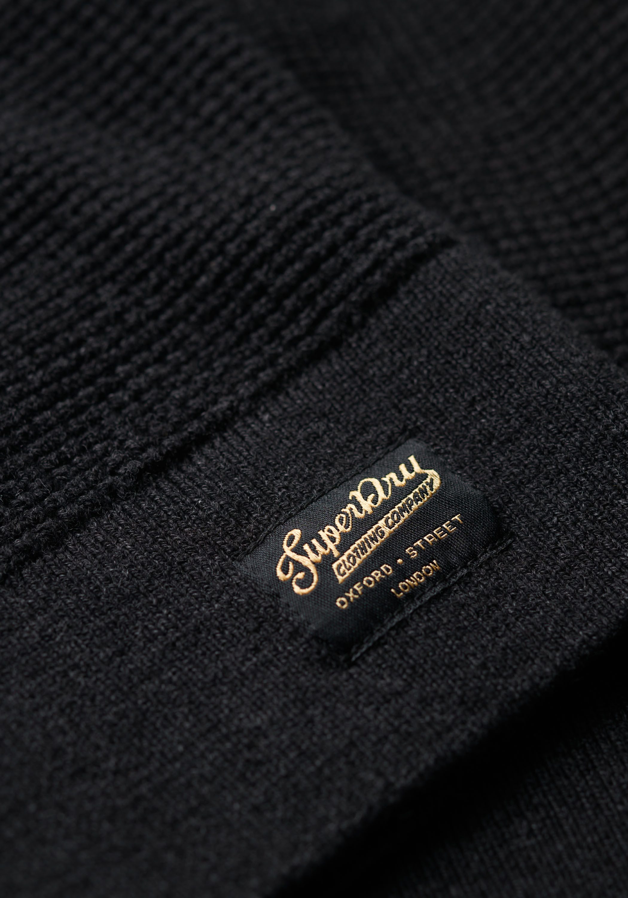 Superdry Gebreide trui TEXTURED CREW KNIT JUMPER met gestructureerd wafelbreipatroon