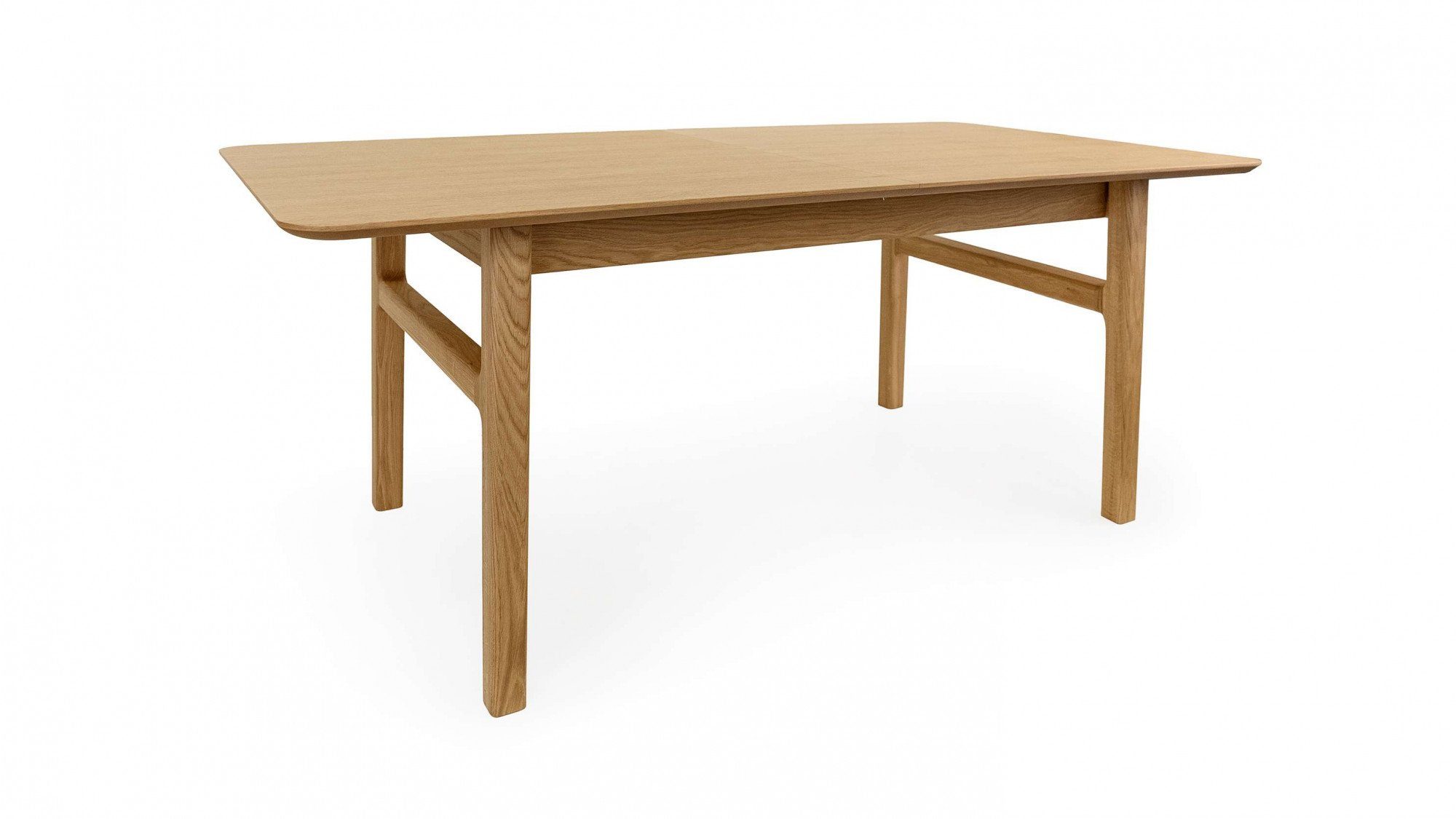 Woodman Eettafel Curved Scandi Design, breedte 180 cm, uitschuifbaar tot 220 cm