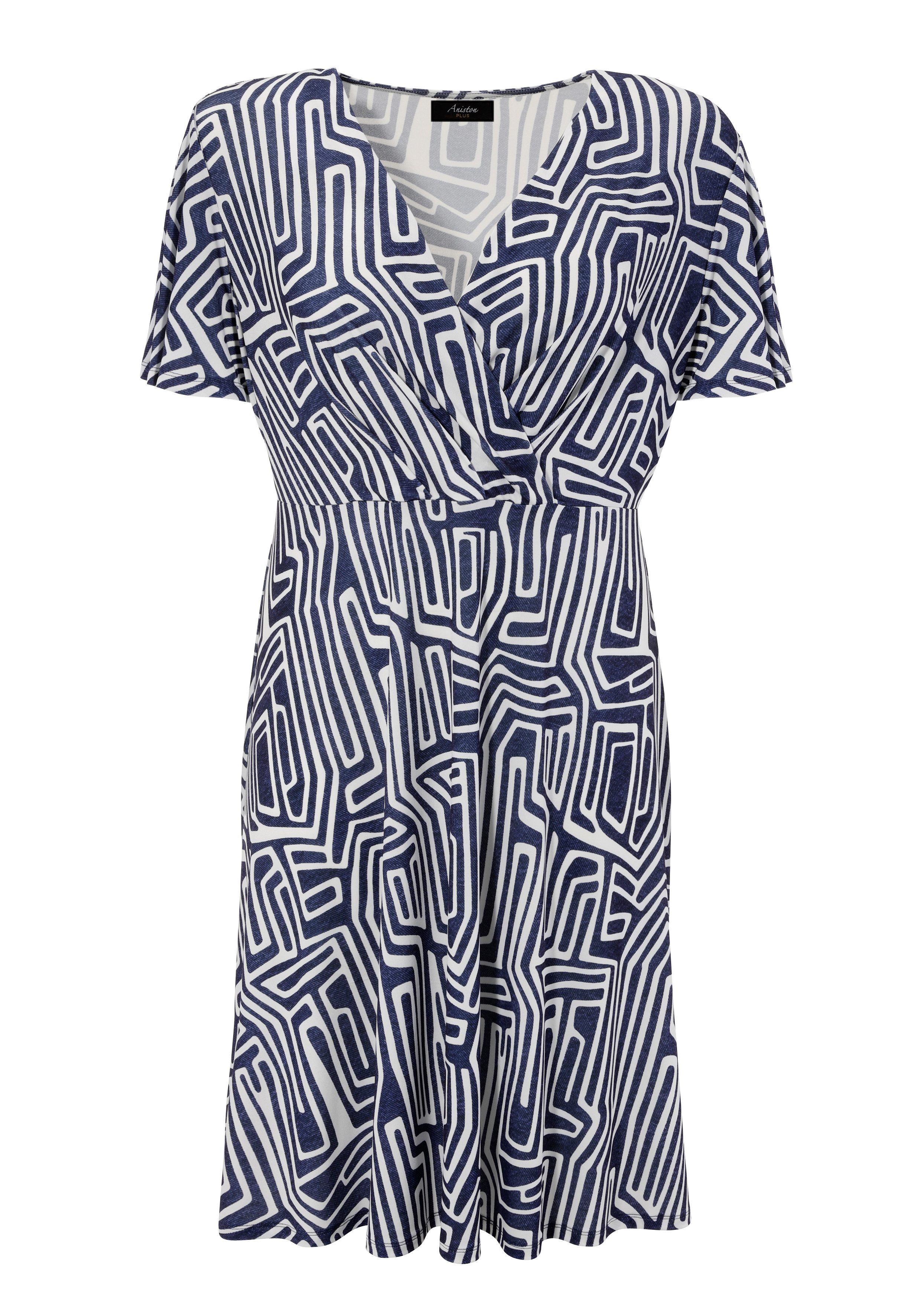 Aniston PLUS Jerseyjurk met v-hals in wikkel-look - nieuwe collectie