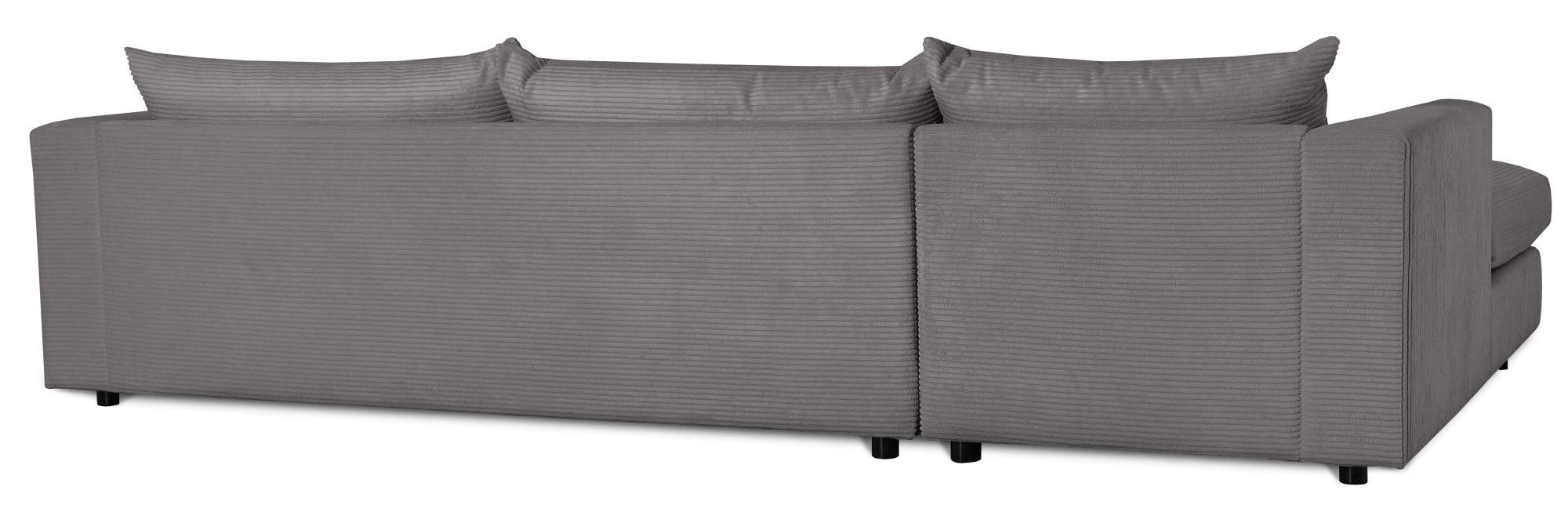 LeGer Home by Lena Gercke Hoekbank Avelina Breedte 297 cm, in cord- en chenille-stof, rugkussen met veren (2-delig)