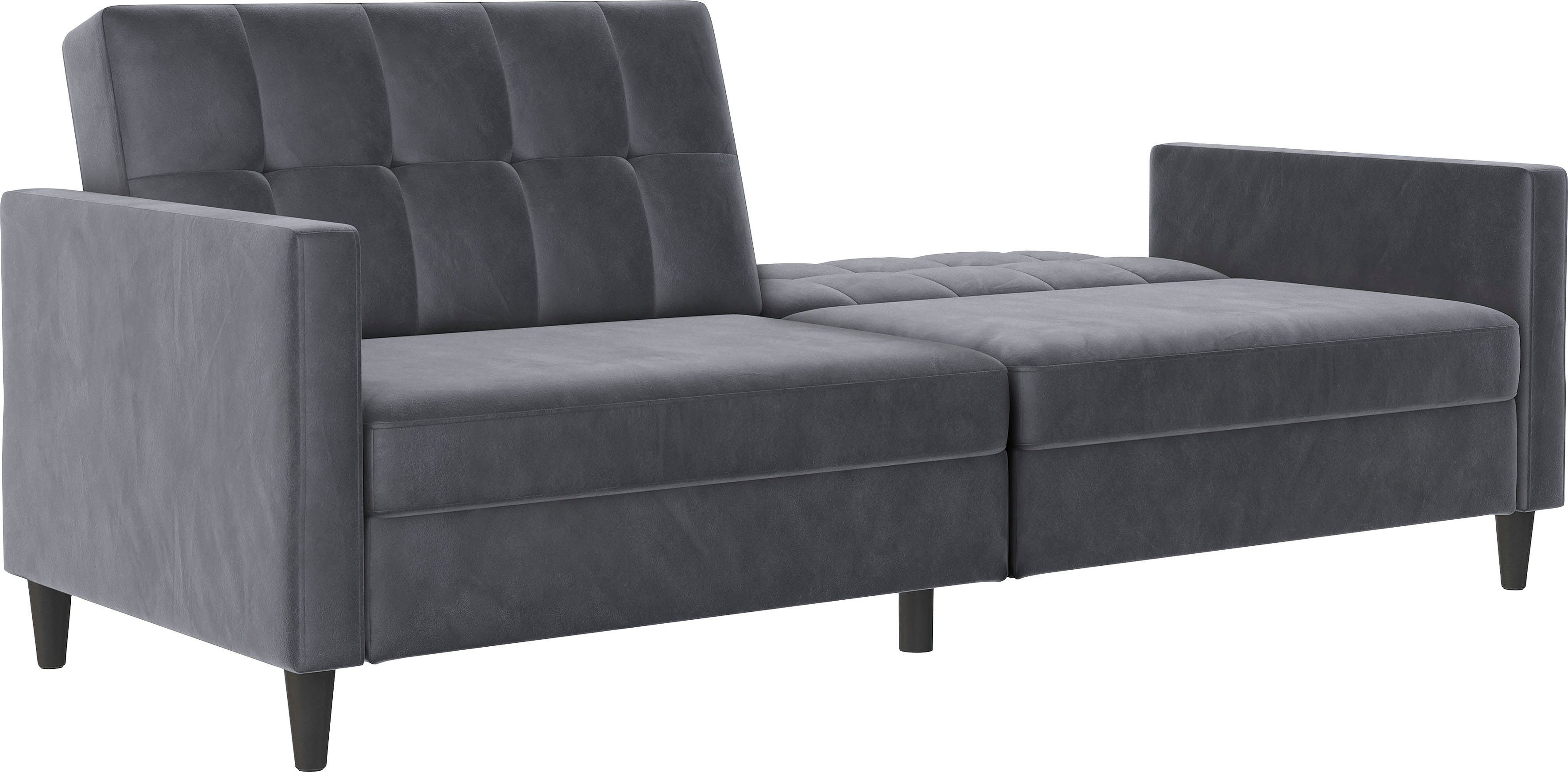 Dorel Home 3-zitsbank Hartford II Slaapfunctie, rugleuning 2-delig, 3-voudig verstelbaar, zithoogte 43 cm